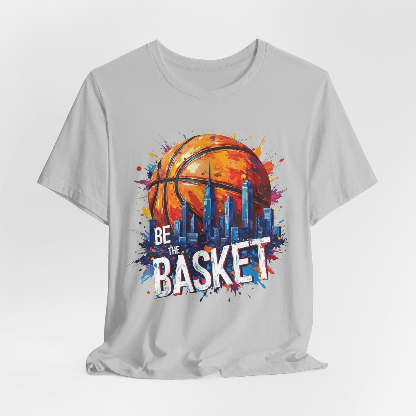 BE THE BASKET Basketball Ball Skyline 3 , Basketball Unisex T-Shirt