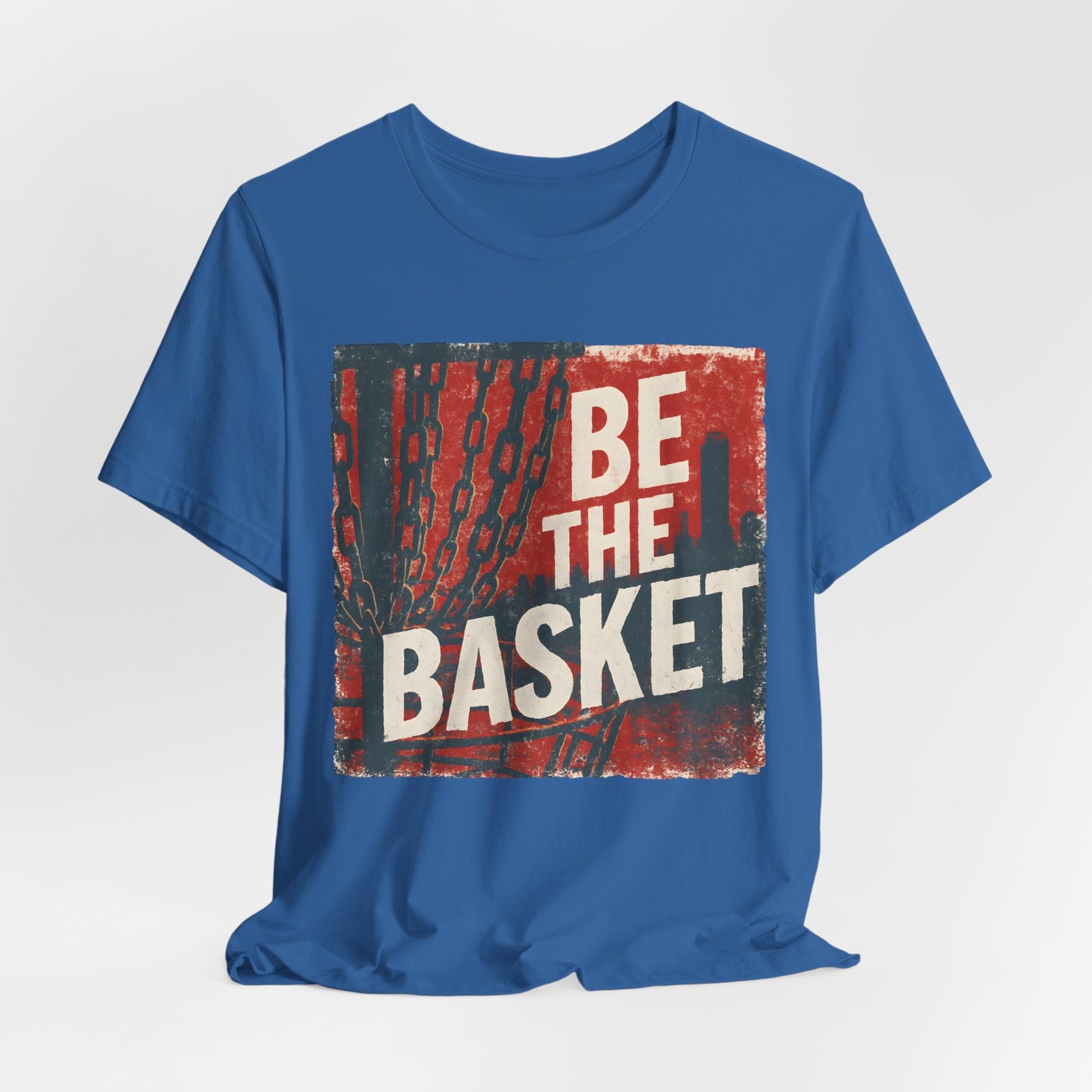 BE THE BASKET Disc Golf Basket Distressed City, Disc Golf Unisex T-Shirt