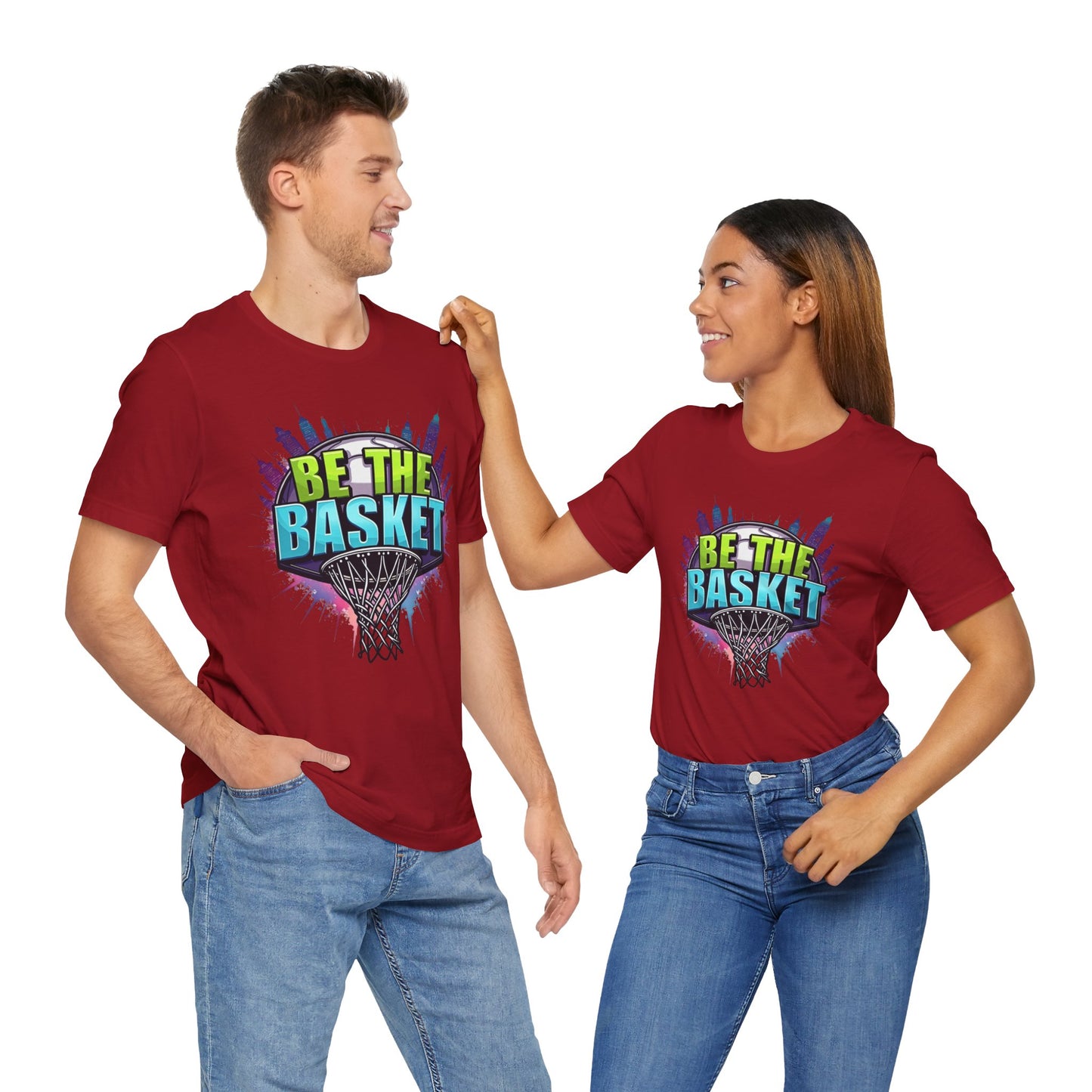 BE THE BASKET Skyline 3 Basketball Unisex T-Shirt, Basketball Shirt