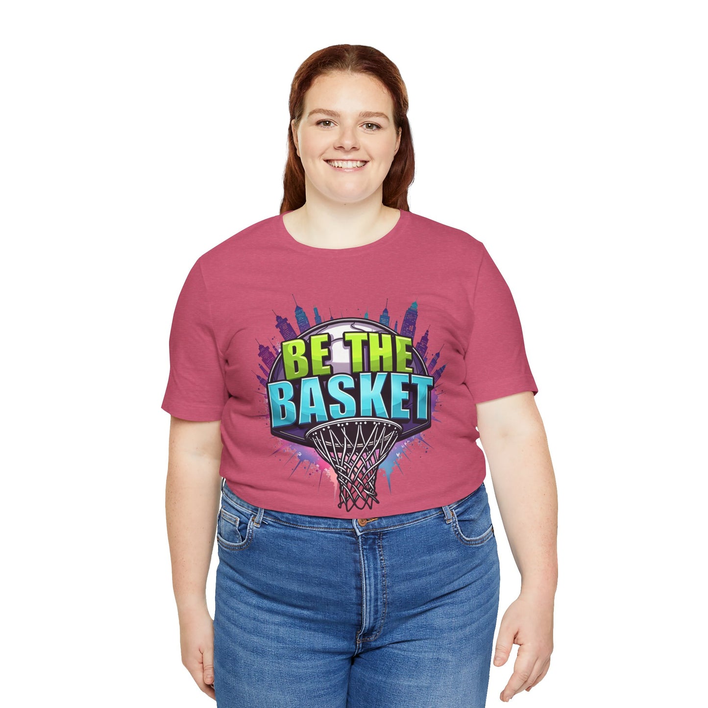 BE THE BASKET Skyline 3 Basketball Unisex T-Shirt, Basketball Shirt