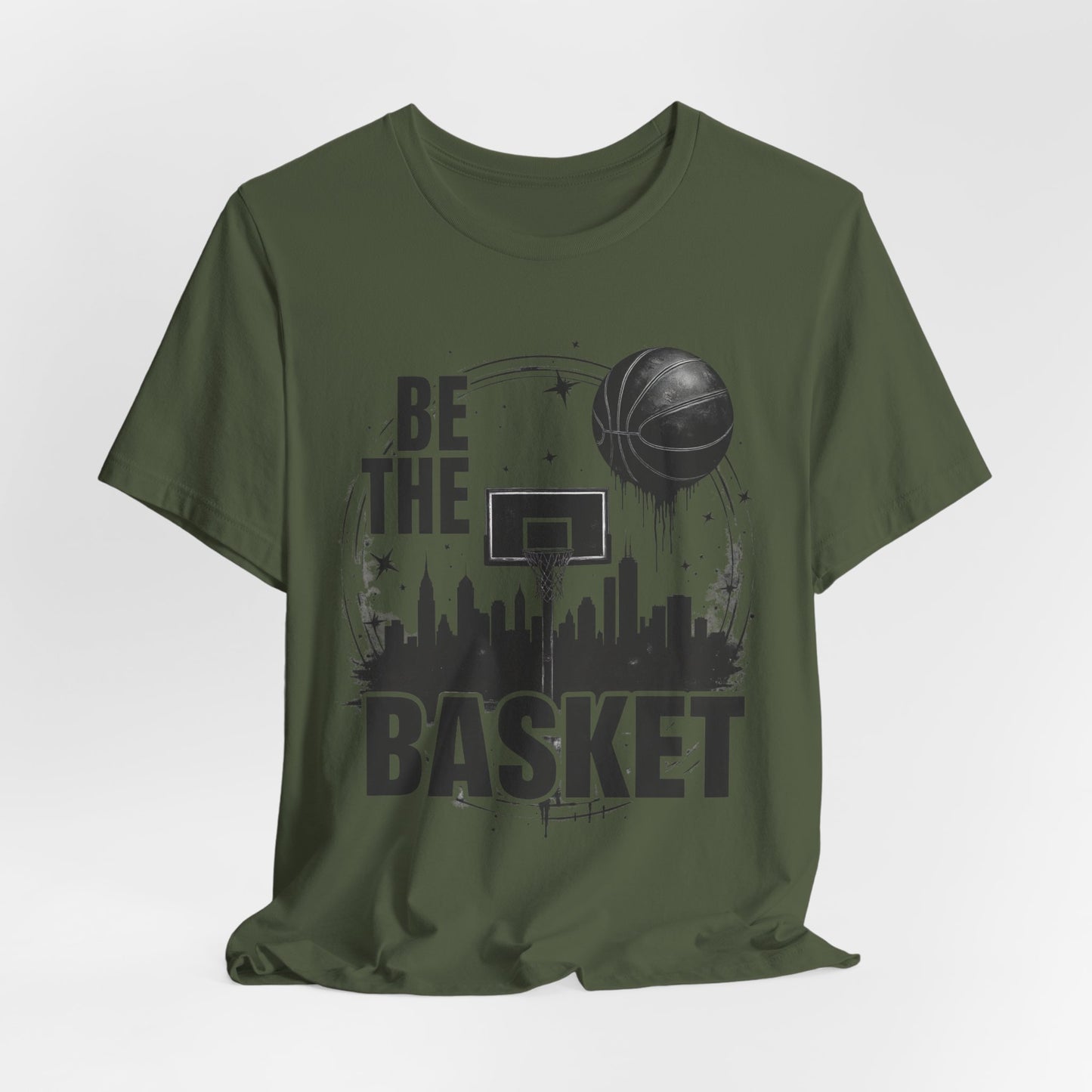 BE THE BASKET Basketball Goal and Ball Skyline 1, Basketball Unisex T-Shirt