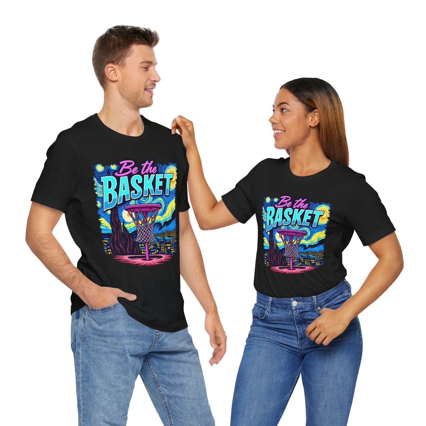 BE THE BASKET Van Gogh Basketball Design, Unisex T-Shirt, Basketball Shirt