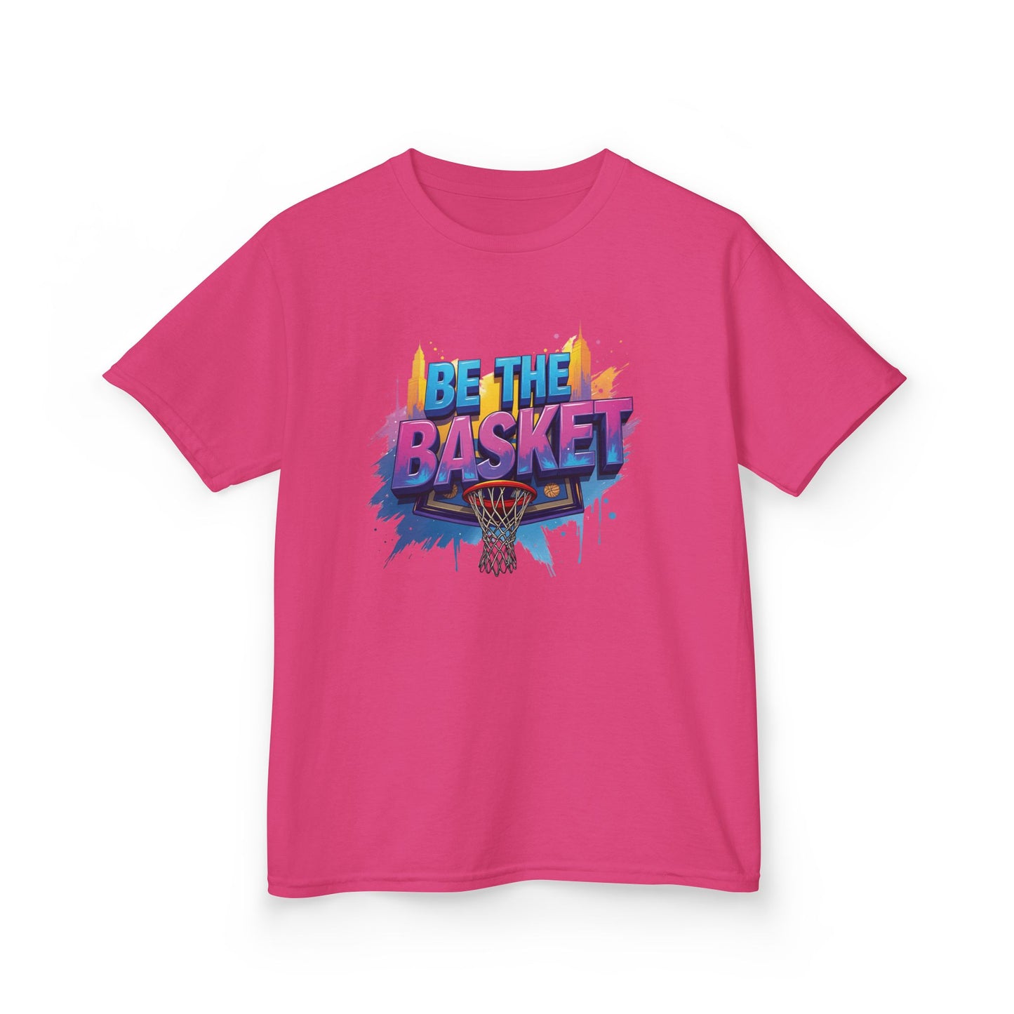 BE THE BASKET Kid's Disc Golf Cityscape 3 Design, Unisex Disc Golf T-Shirt