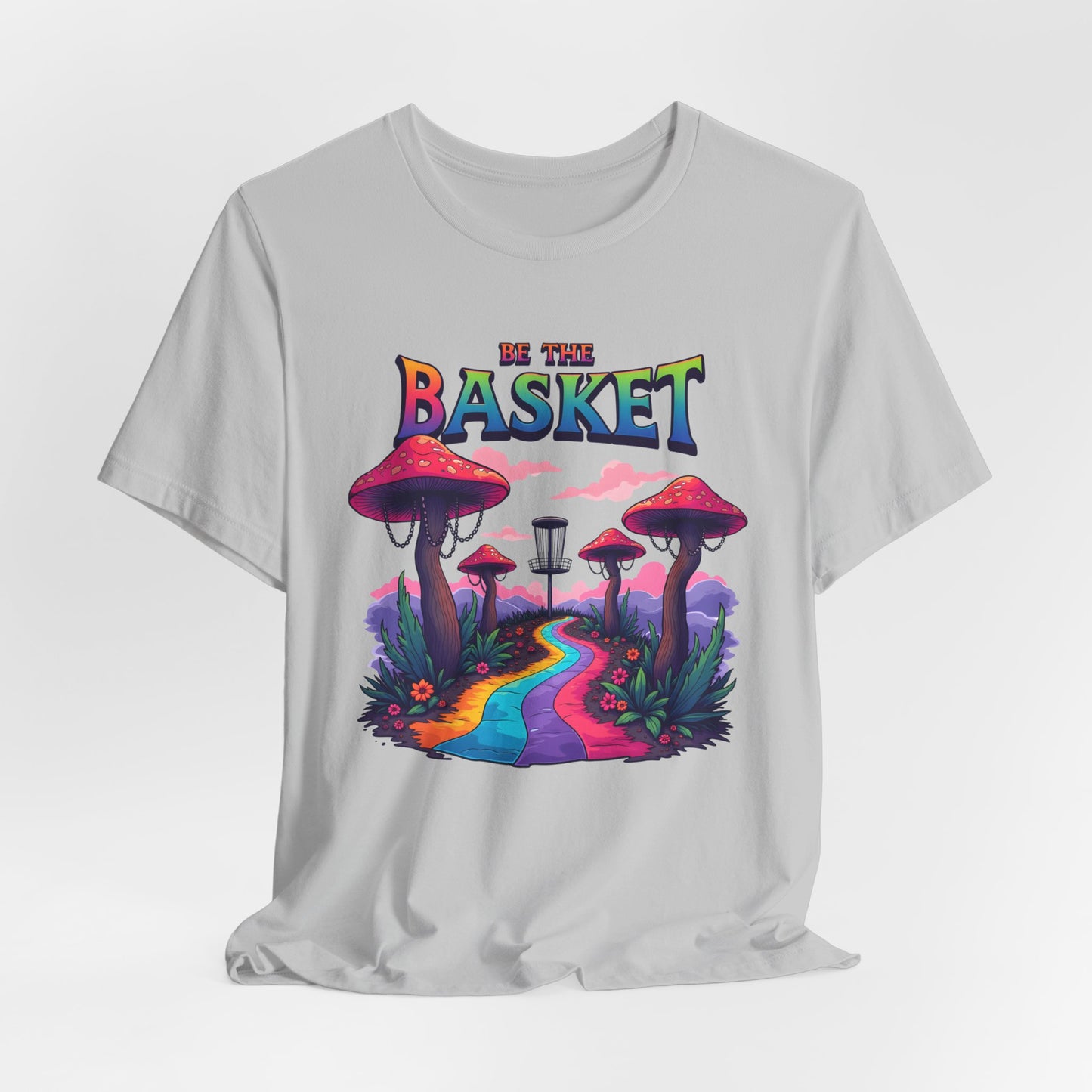 BE THE BASKET Disc Golf Mushroom 2 Unisex T-Shirt, Disc Golf Shirt