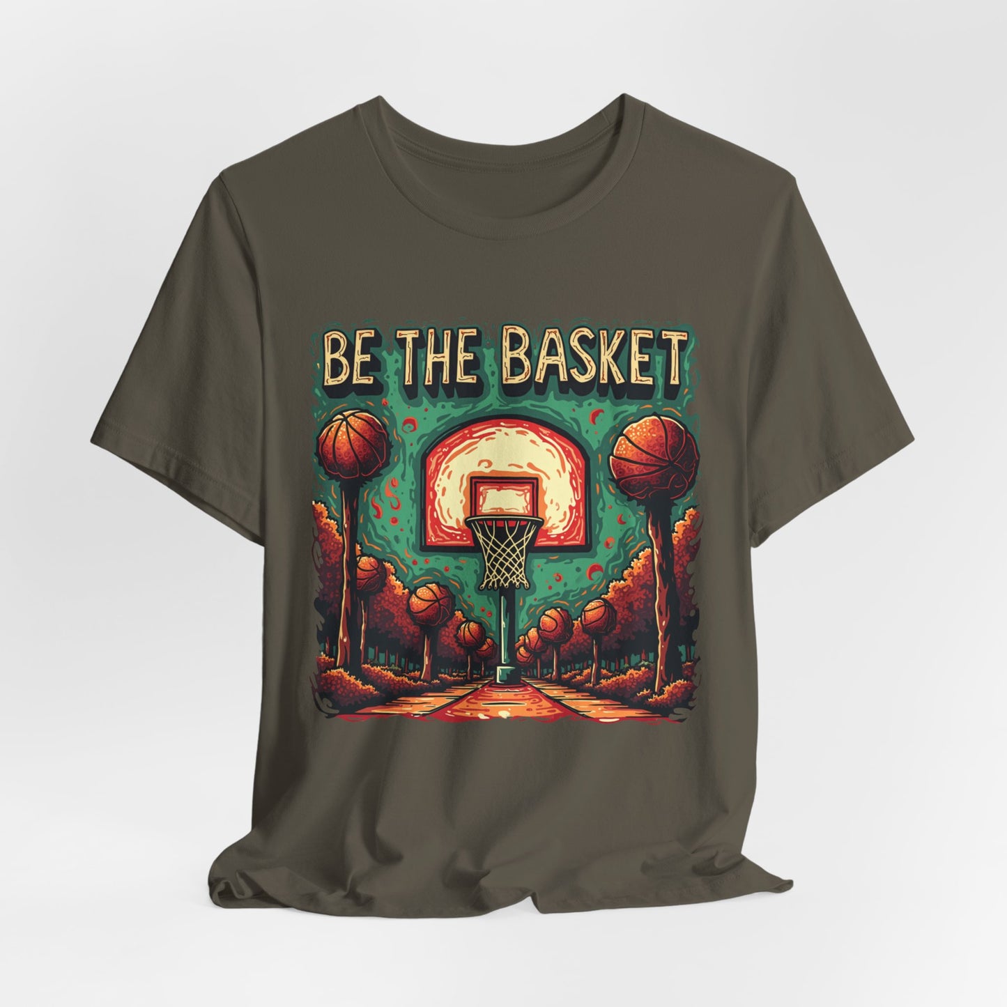 BE THE BASKET Basketball Psychedelic Court 2 Unisex T-Shirt, Basketball Shirt
