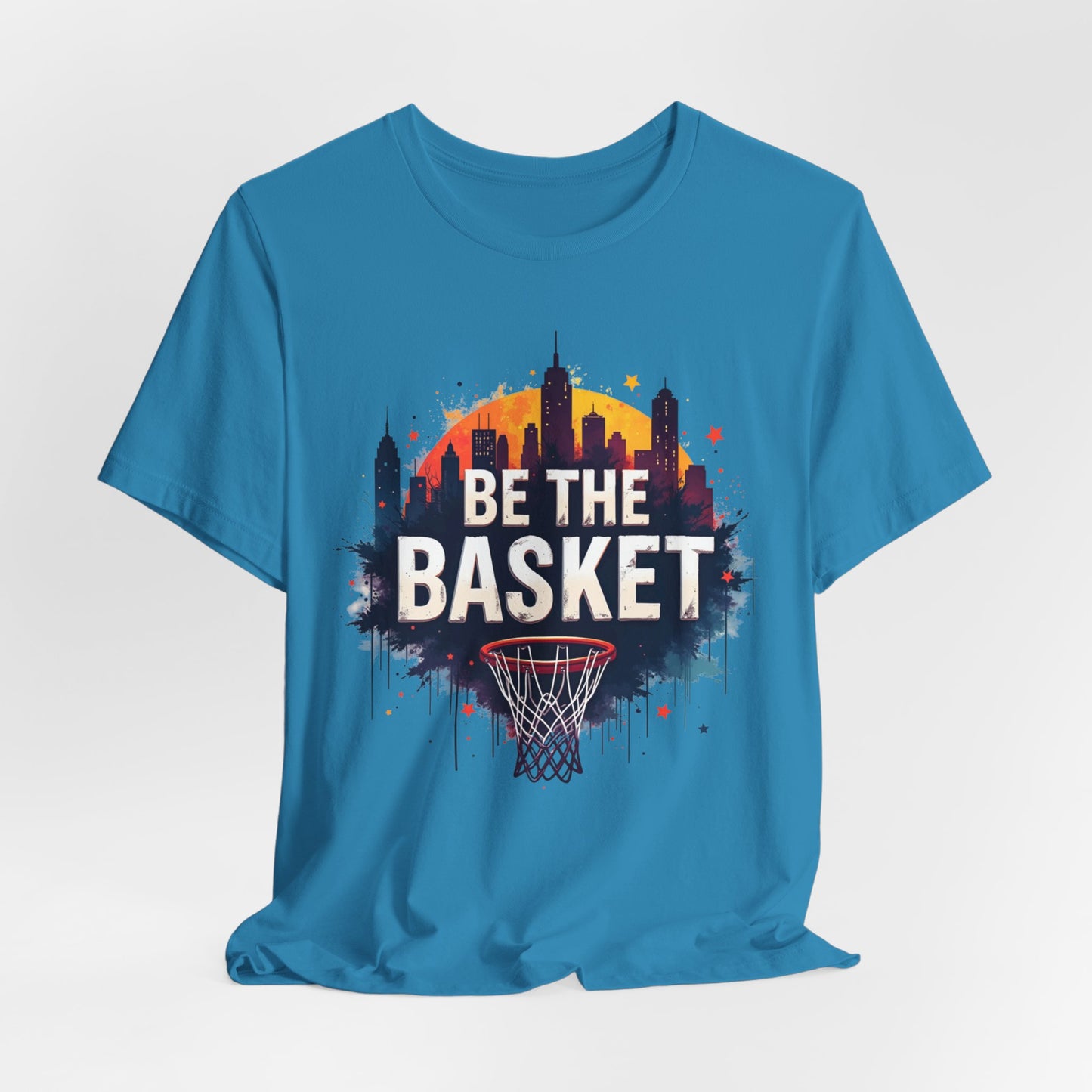 BE THE BASKET Skyline 2 Basketball Unisex T-Shirt, Basketball Shirt
