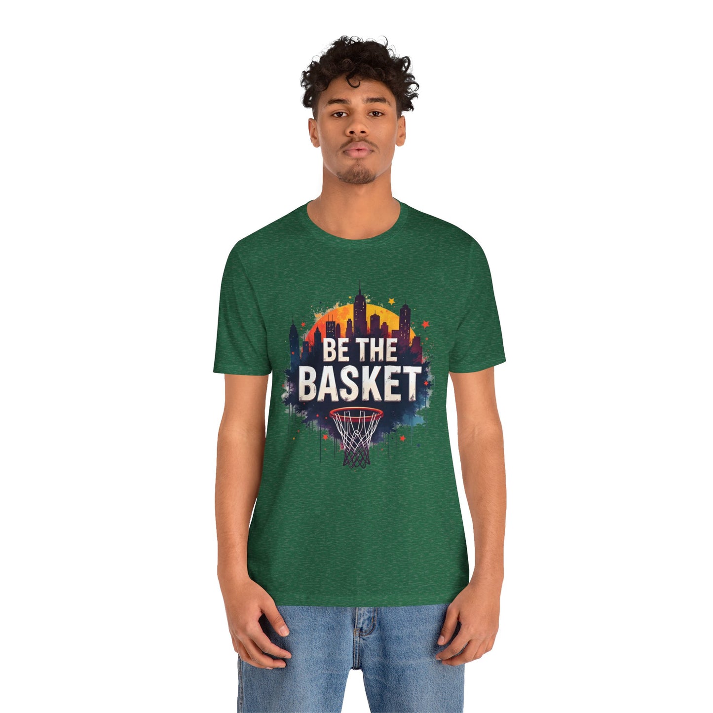 BE THE BASKET Skyline 2 Basketball Unisex T-Shirt, Basketball Shirt
