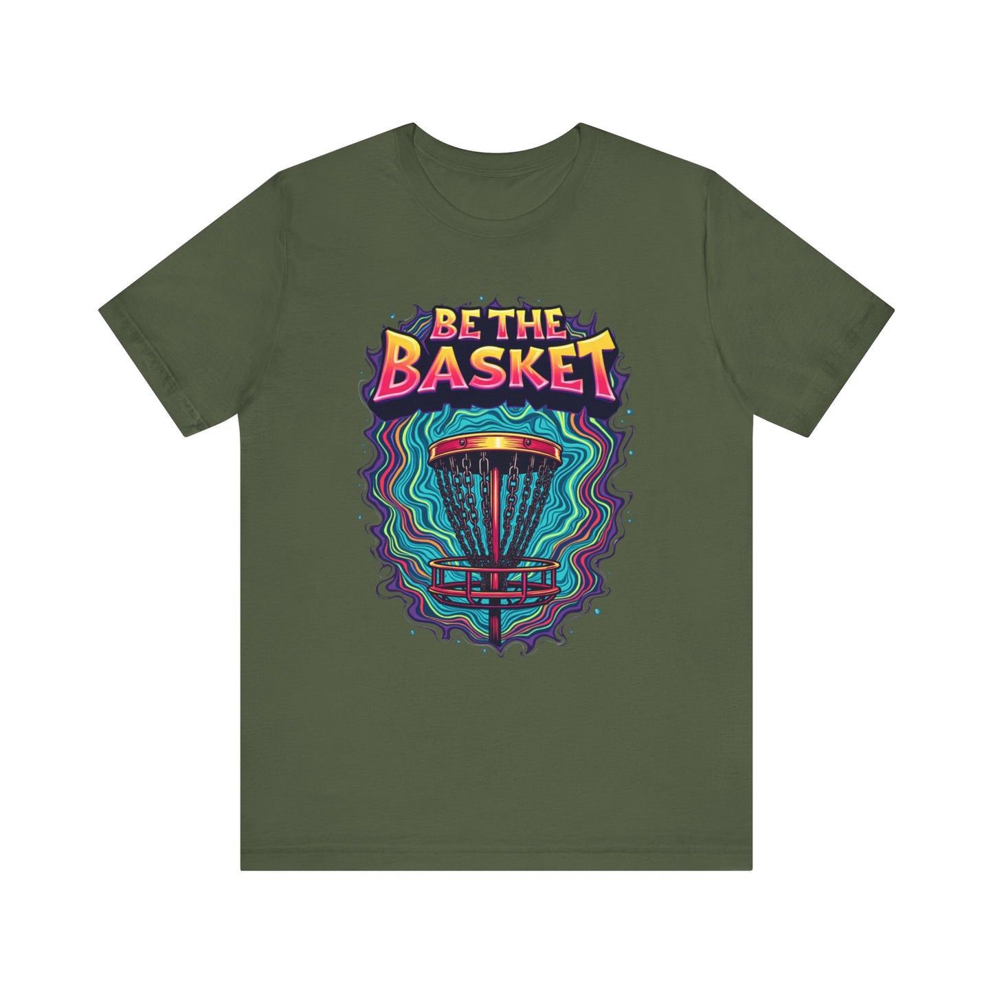 BE THE BASKET Psychedelic Design 4, Unisex T-Shirt, Disc Golf Shirt