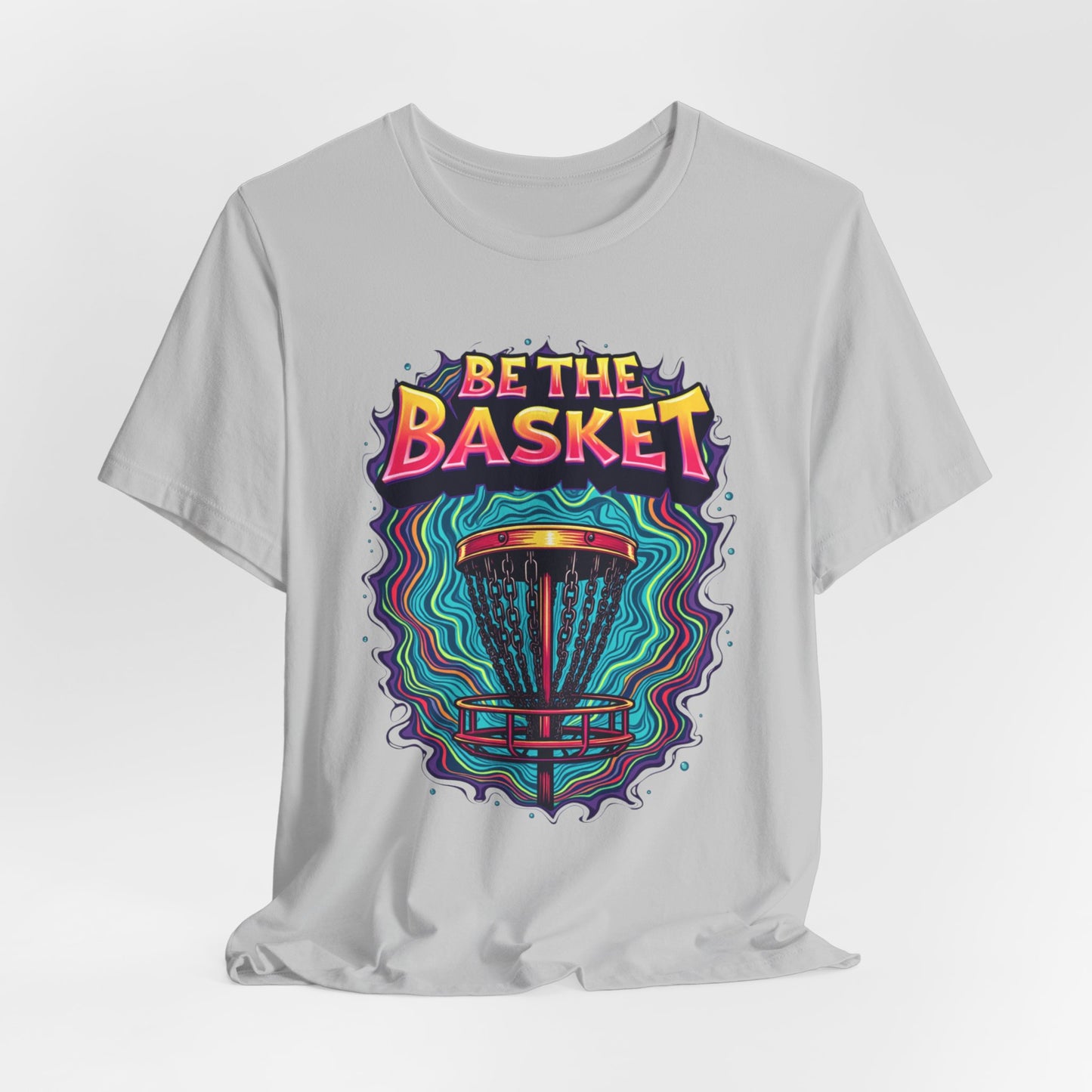BE THE BASKET Psychedelic Design 4, Unisex T-Shirt, Disc Golf Shirt