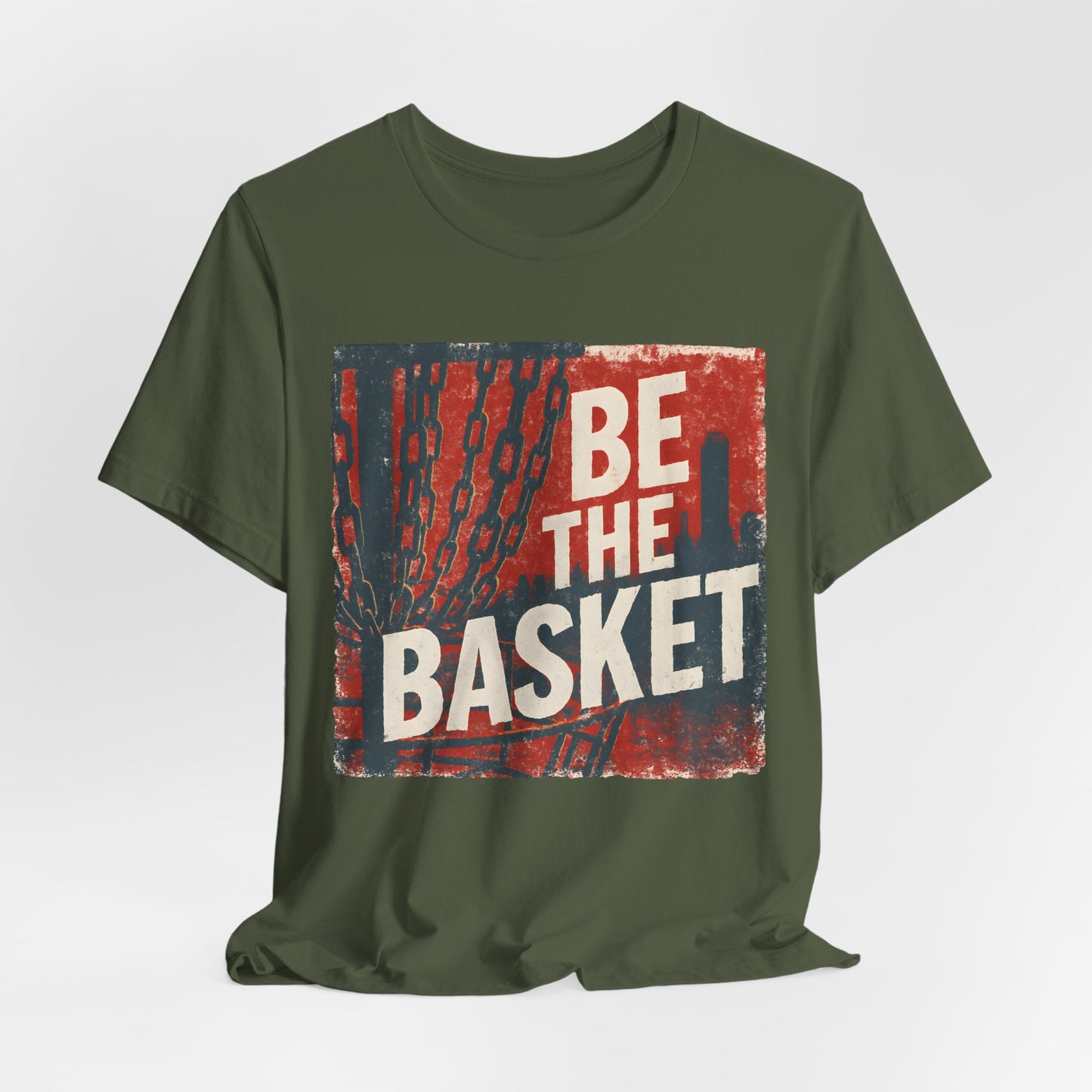 BE THE BASKET Disc Golf Basket Distressed City, Disc Golf Unisex T-Shirt
