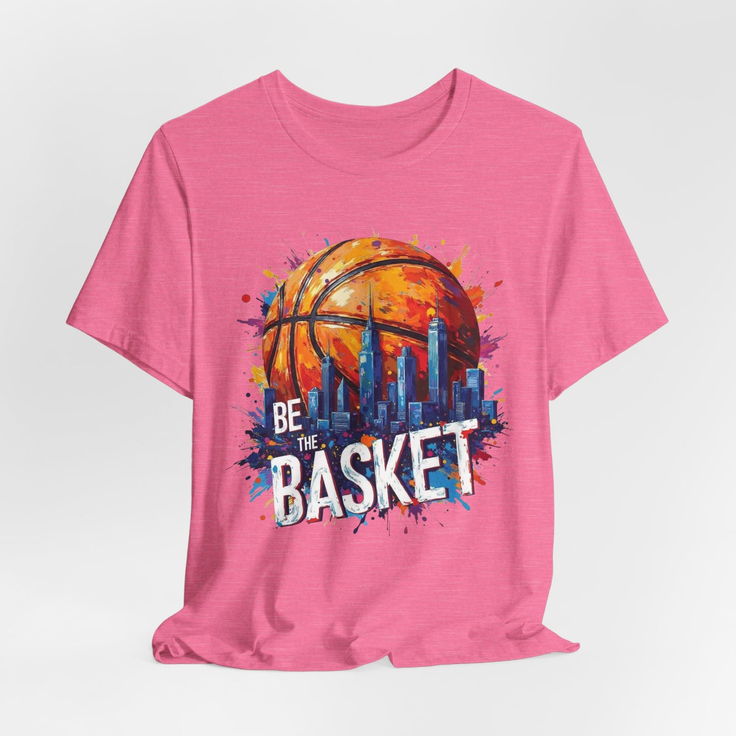 BE THE BASKET Basketball Ball Skyline 3 , Basketball Unisex T-Shirt