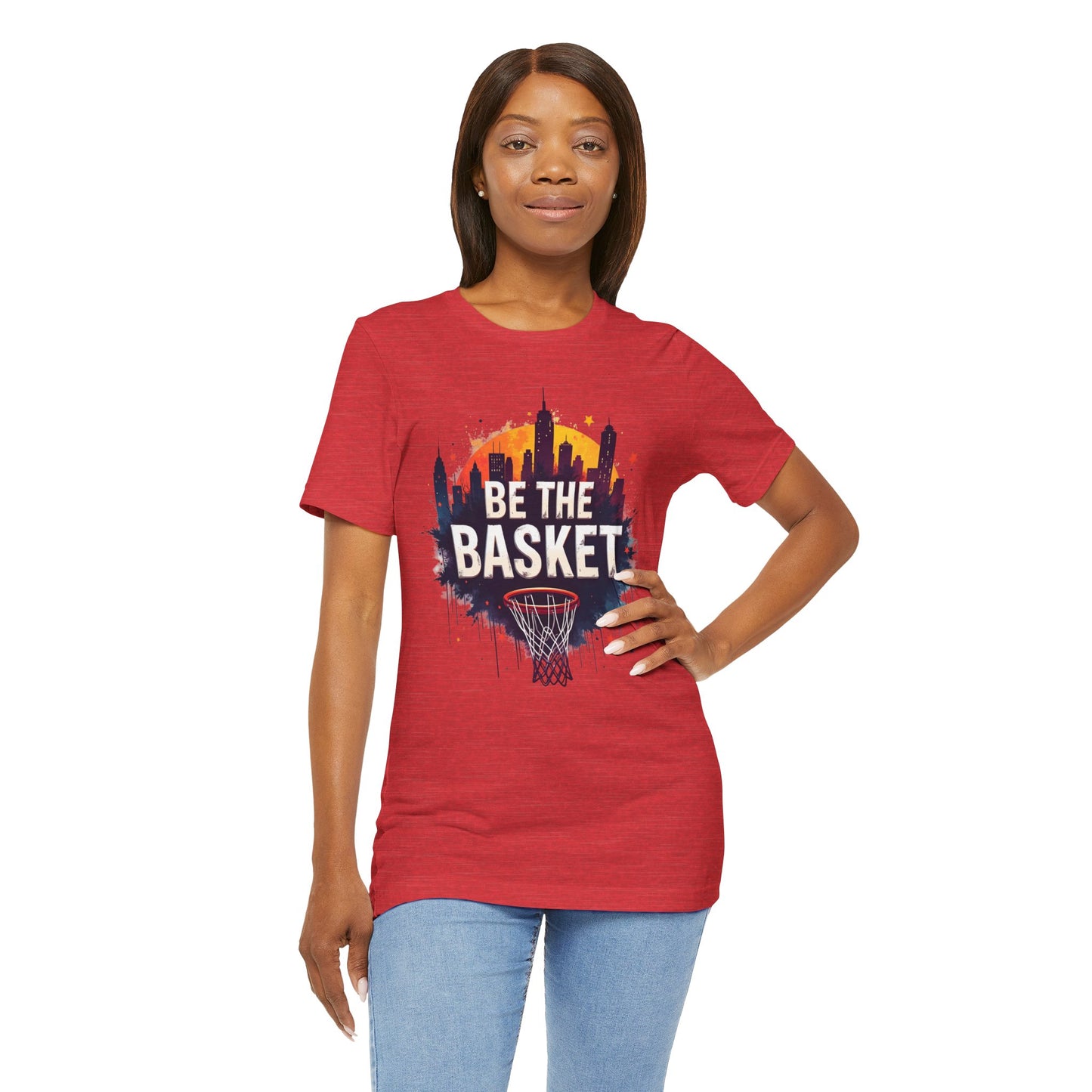 BE THE BASKET Skyline 2 Basketball Unisex T-Shirt, Basketball Shirt