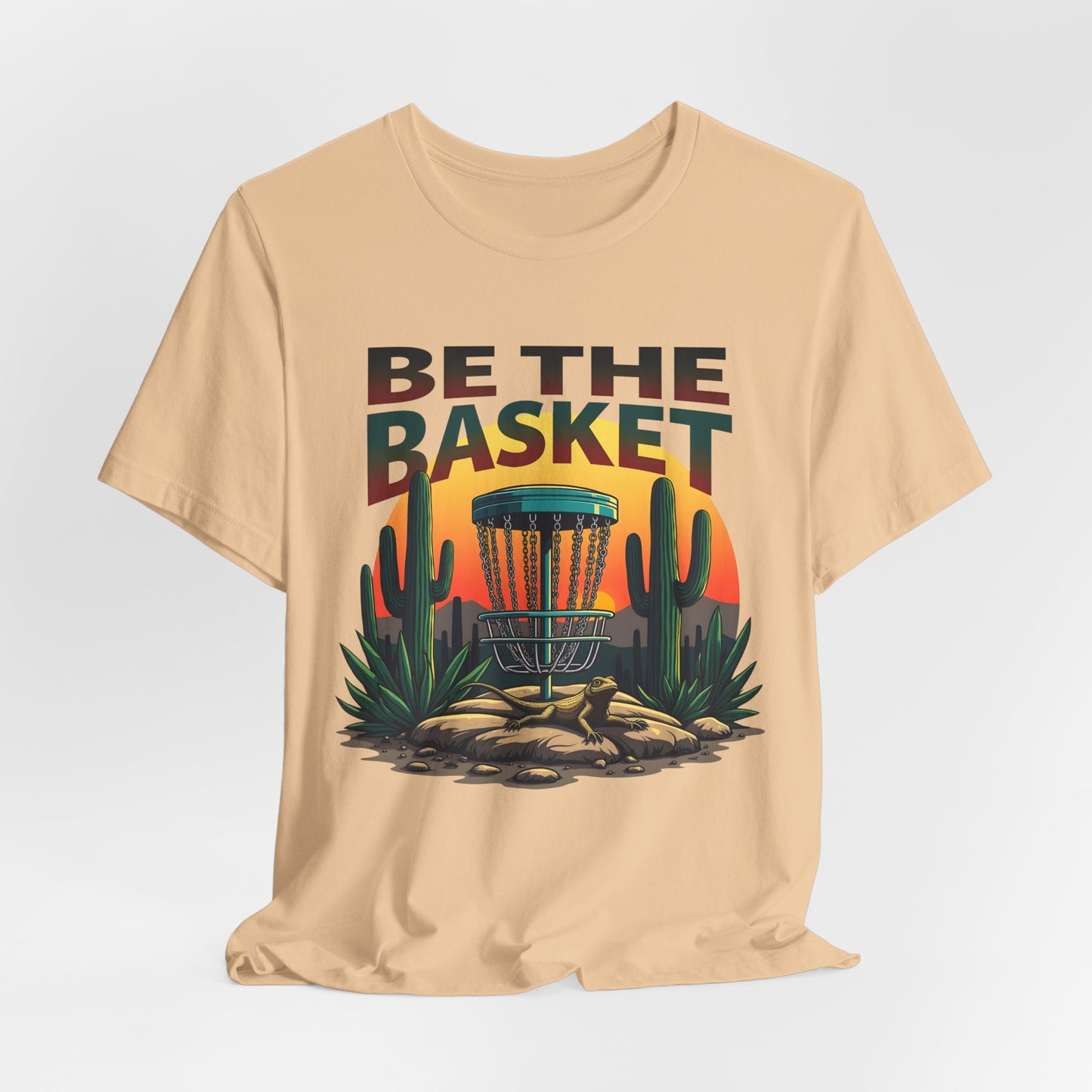 BE THE BASKET Desert Lizard 1 Disc Golf Unisex T-Shirt - Perfect for Disc Golf Lovers