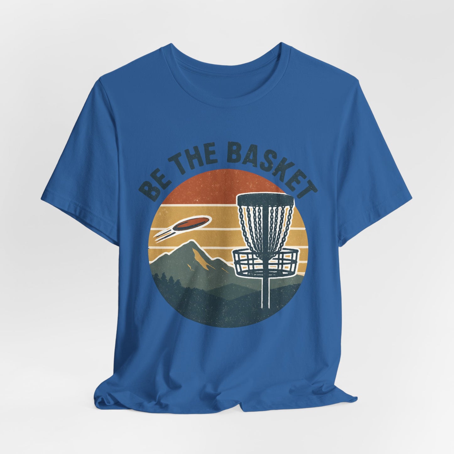 BE THE BASKET Disc Golf Basket Retro Distressed 2, Unisex T-Shirt