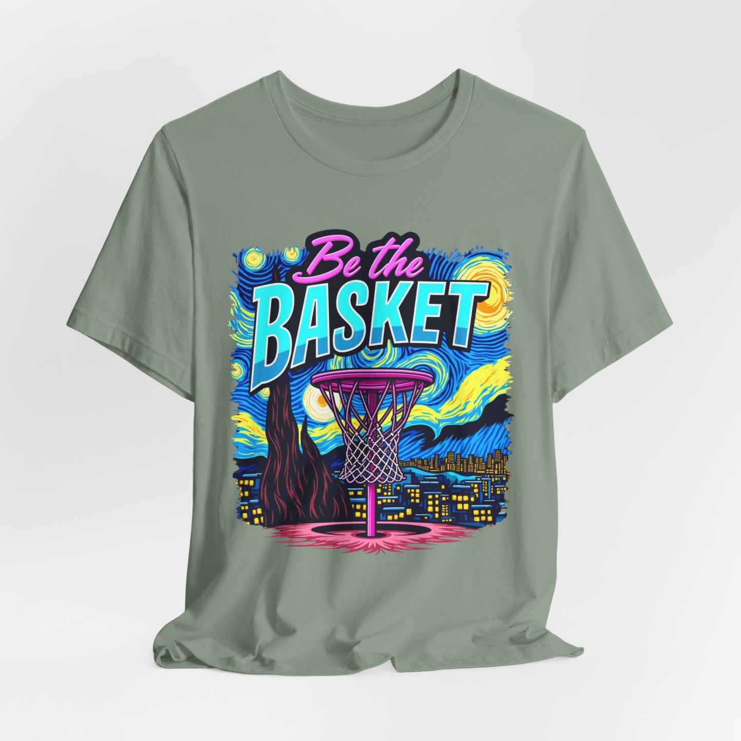 BE THE BASKET Van Gogh Basketball Design, Unisex T-Shirt, Basketball Shirt