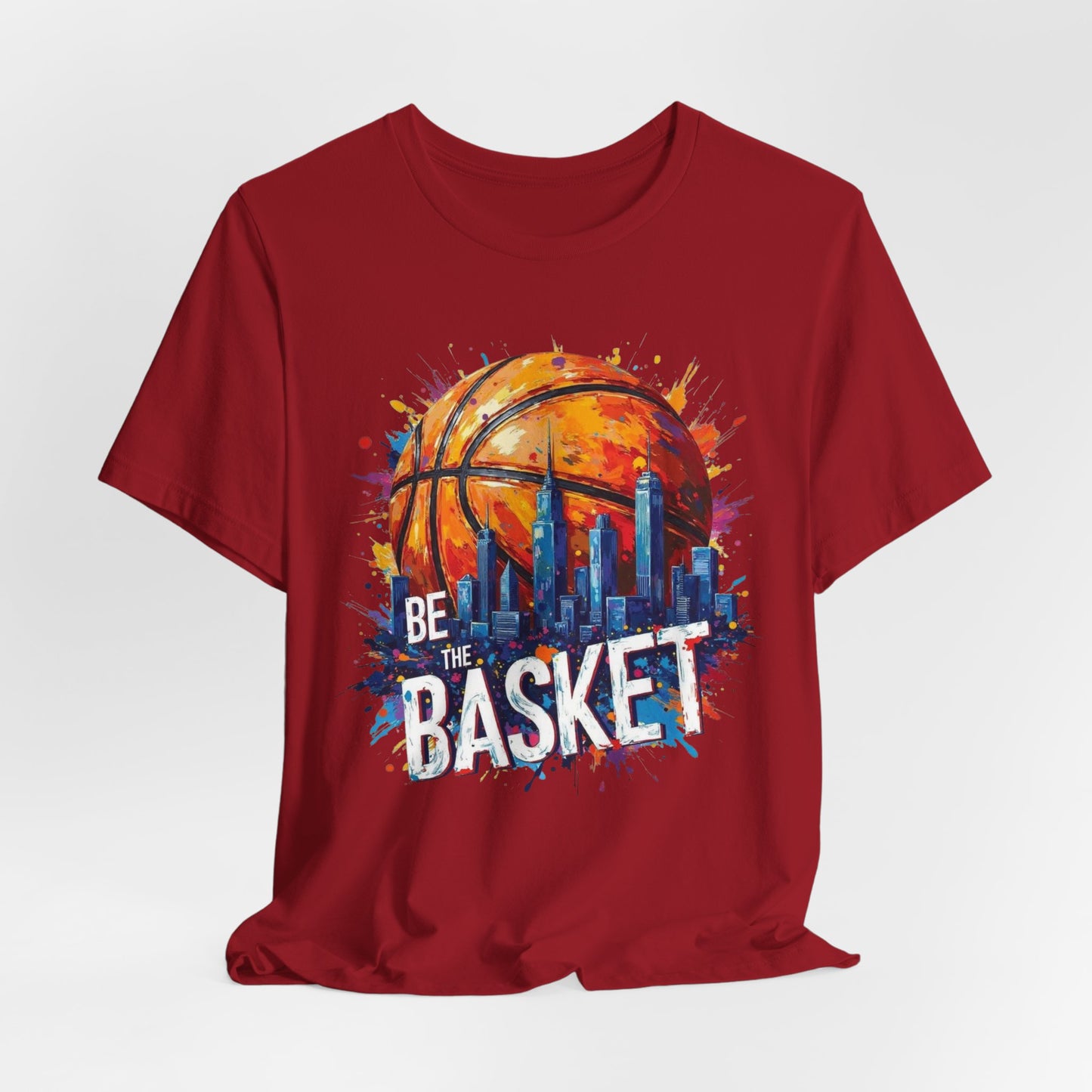 BE THE BASKET Basketball Ball Skyline 3 , Basketball Unisex T-Shirt