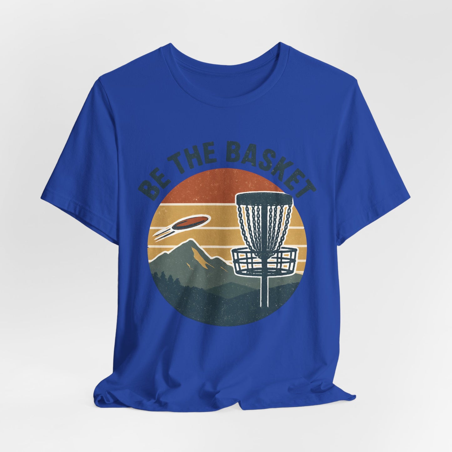 BE THE BASKET Disc Golf Basket Retro Distressed 2, Unisex T-Shirt