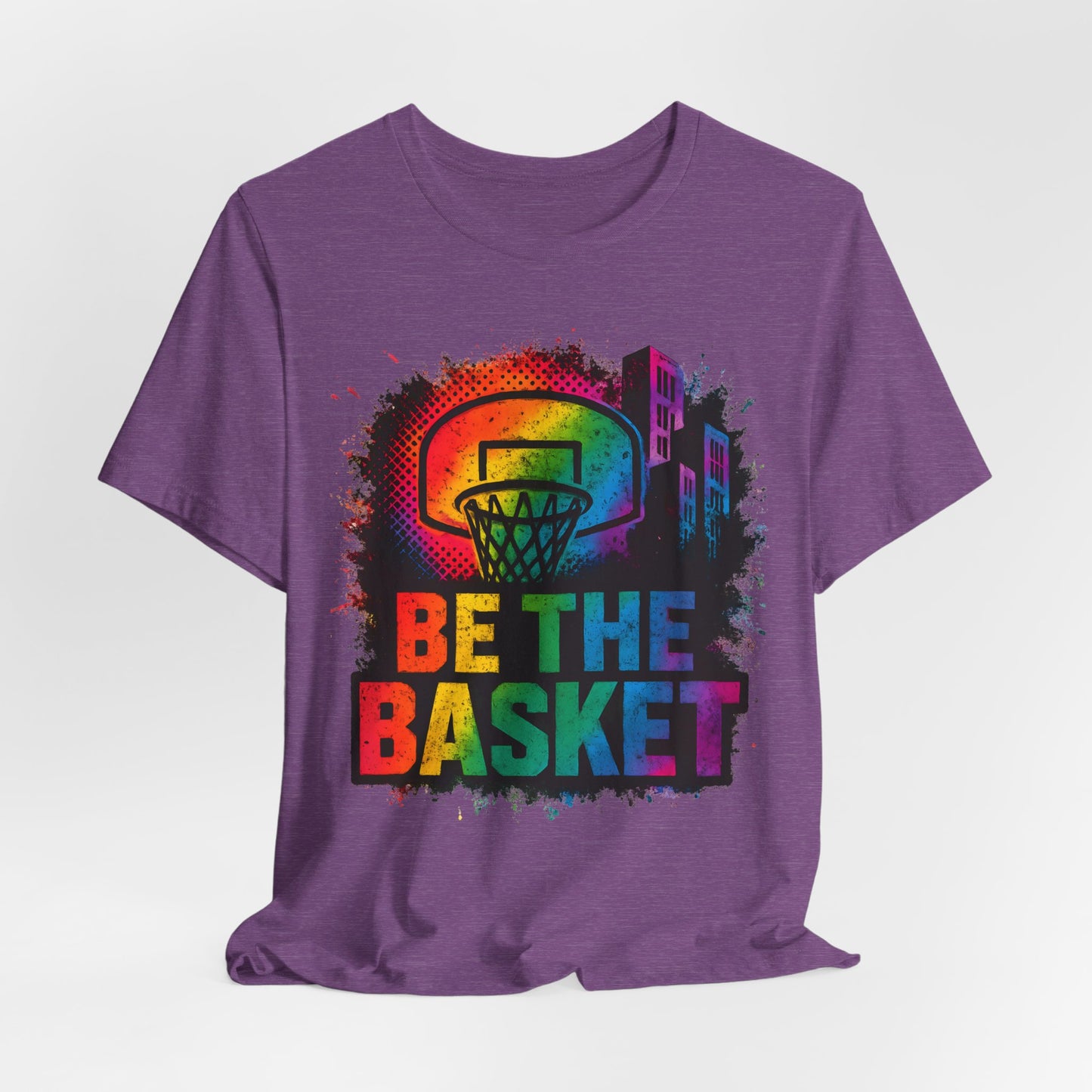 BE THE BASKET Basketball Goal Distressed Color, Disc Golf Unisex T-Shirt