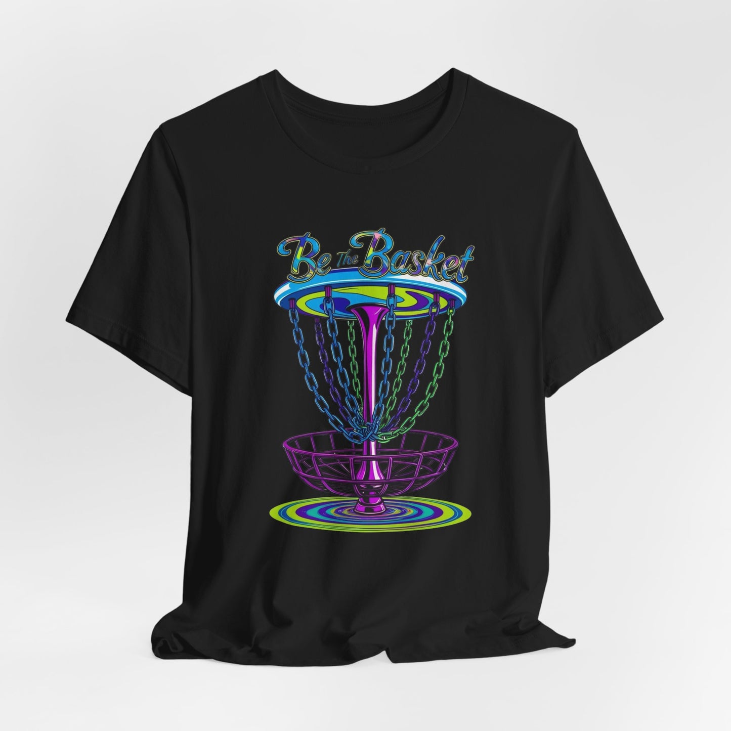 BE THE BASKET Psychedelic Disc Golf Basket Design 6, Unisex T-Shirt, Disc Golf Shirt