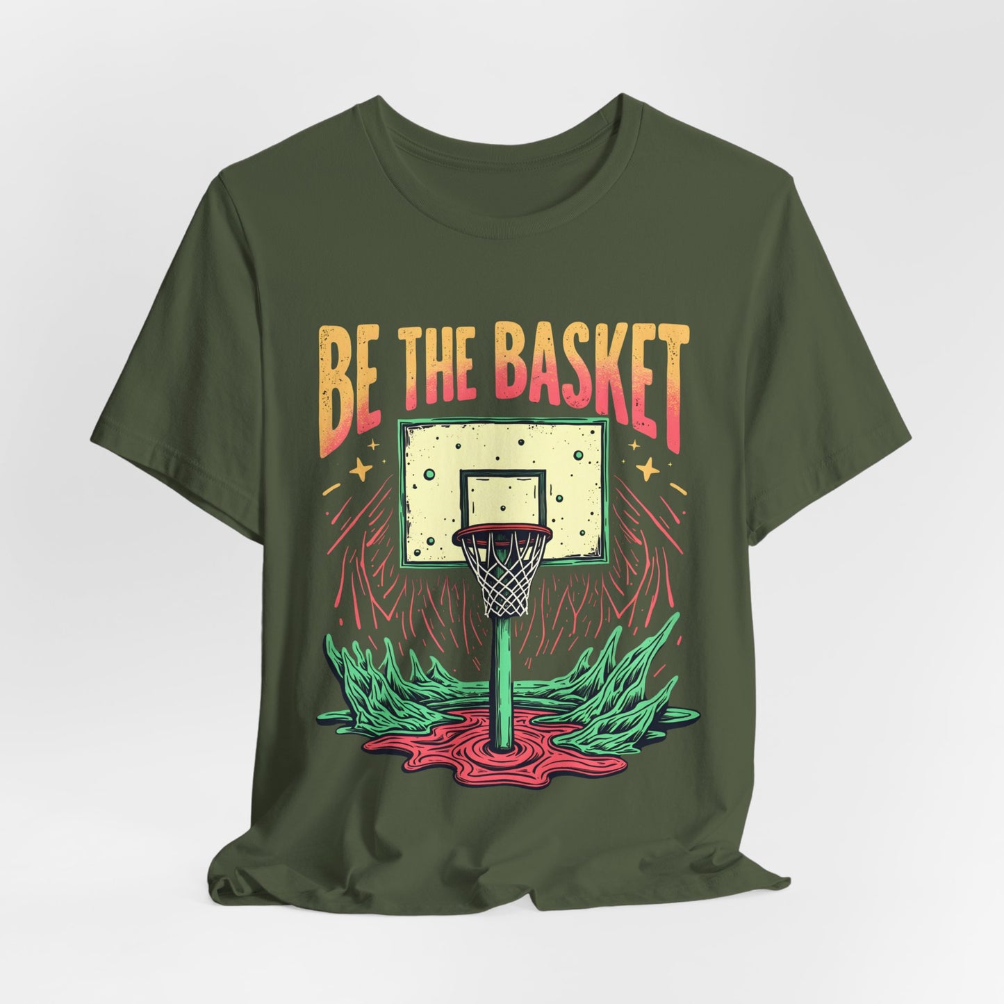 BE THE BASKET Basketball Psychedelic Court 3 Unisex T-Shirt, Basketball Shirt