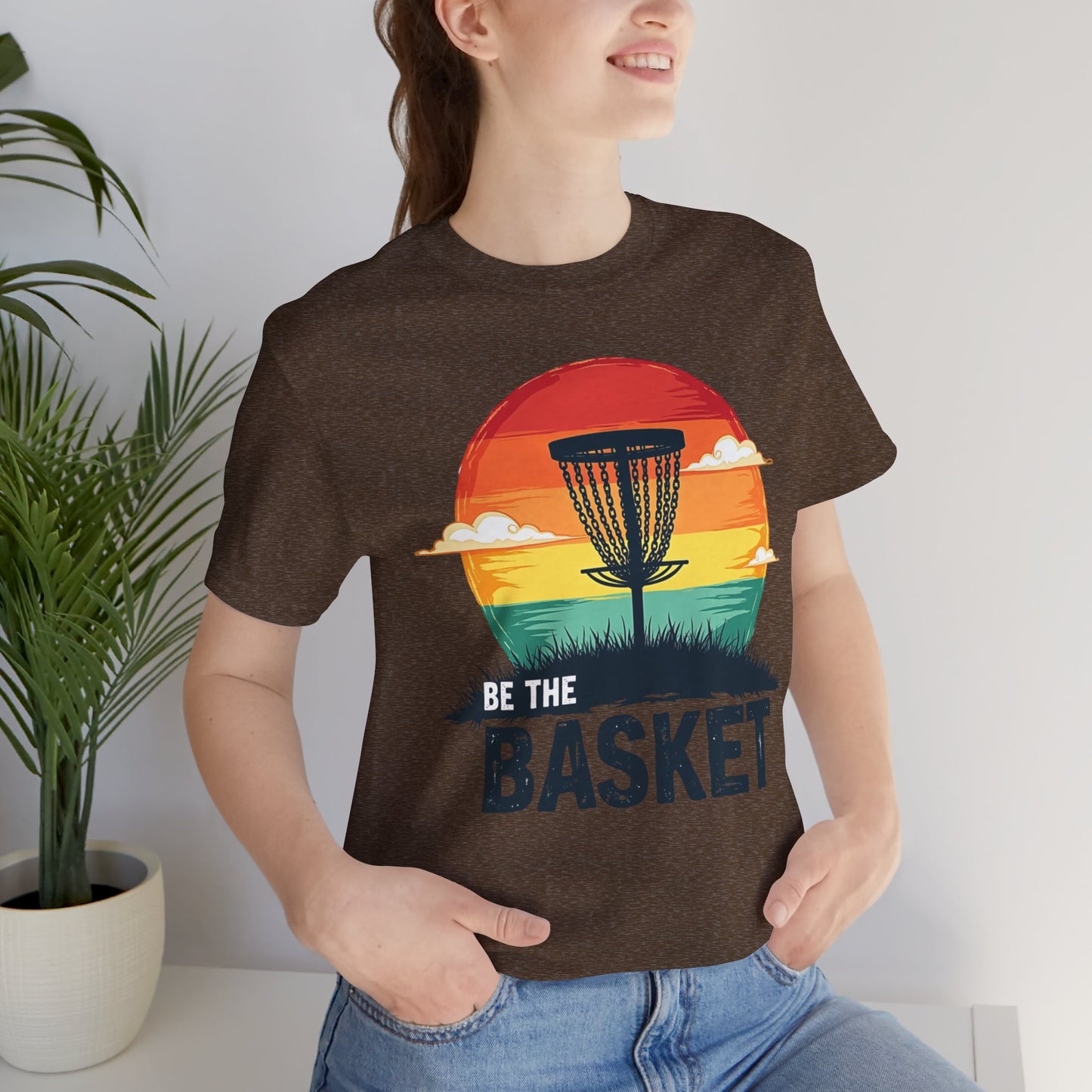 BE THE BASKET Disc Golf Retro 5, Unisex T-Shirt, Disc Golf Shirt