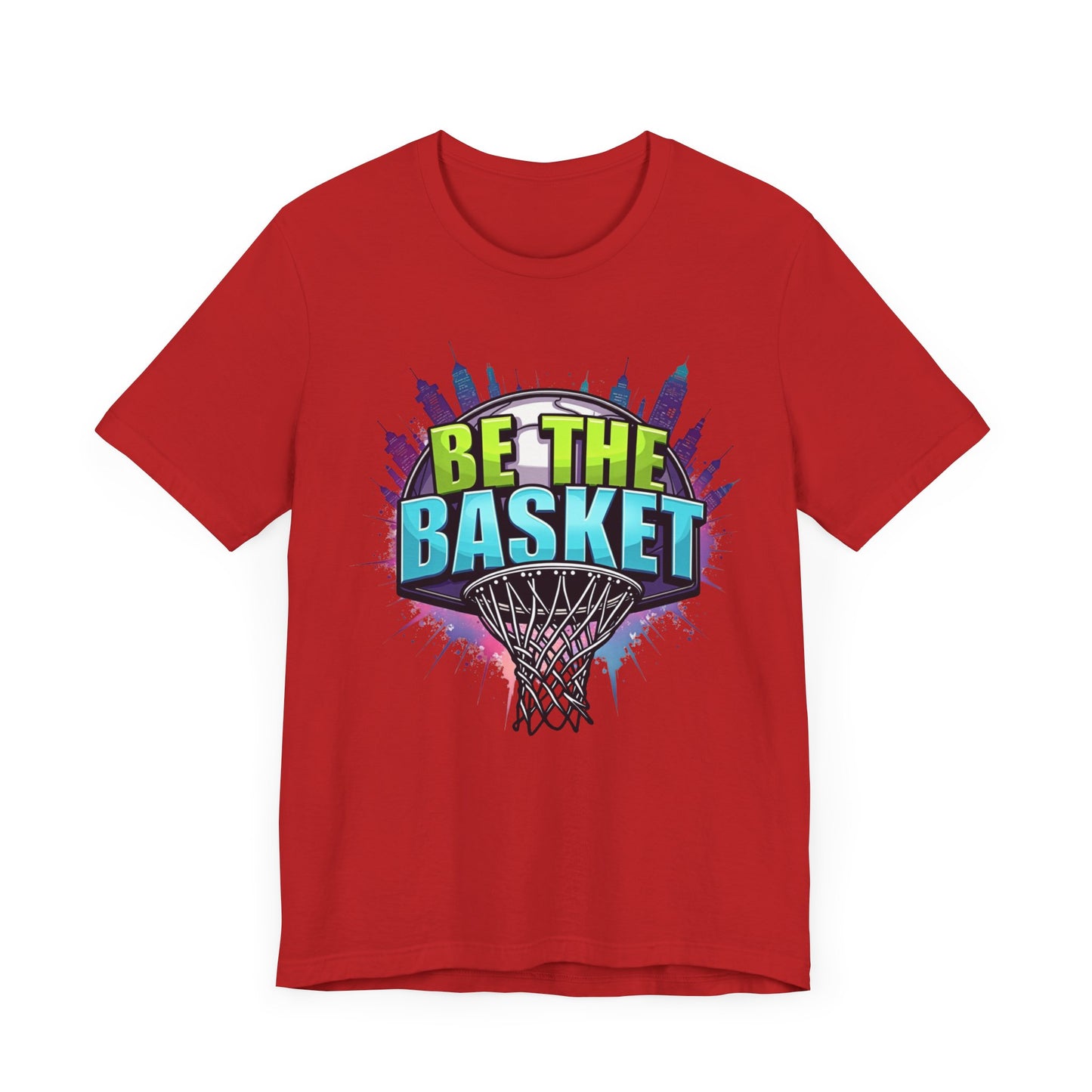 BE THE BASKET Skyline 3 Basketball Unisex T-Shirt, Basketball Shirt