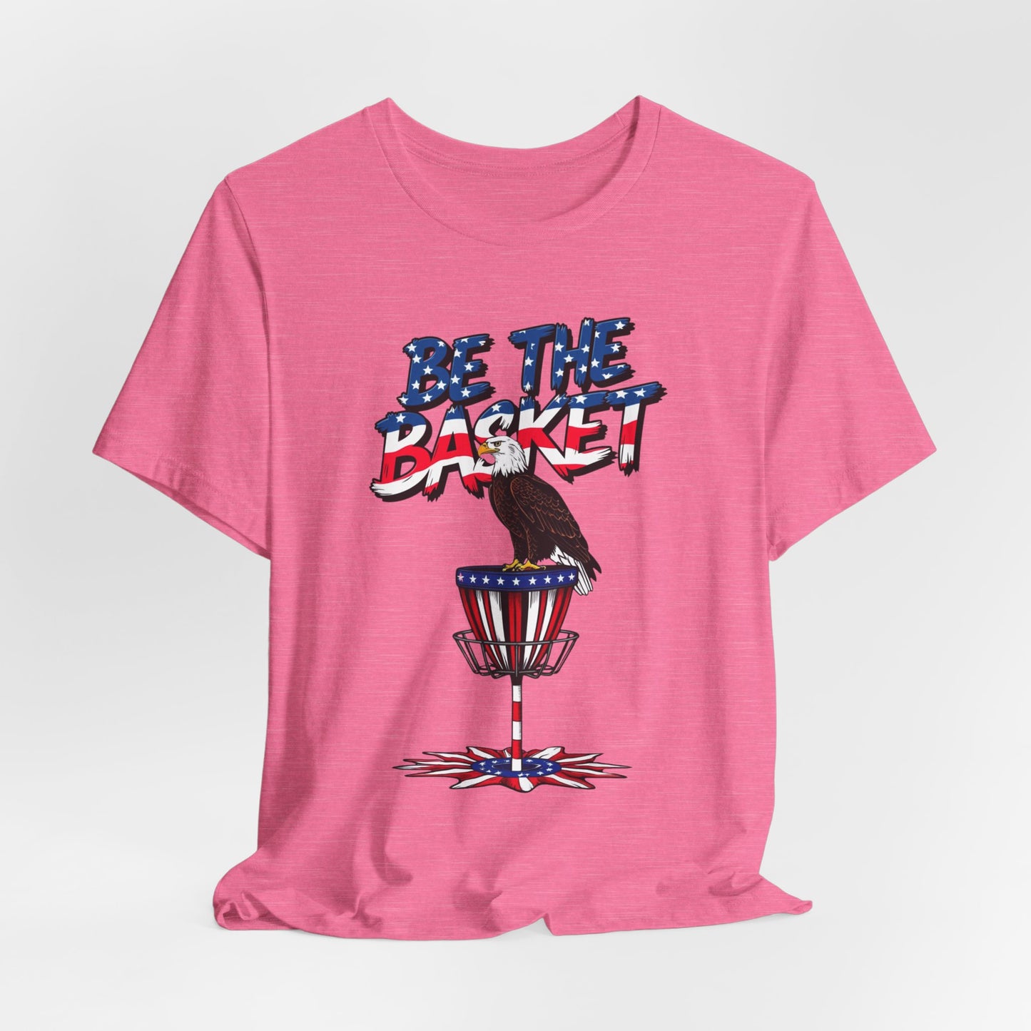 BE THE BASKET Patriotic Disc Golf Eagle Unisex T-Shirt - Perfect for Disc Golf Lovers