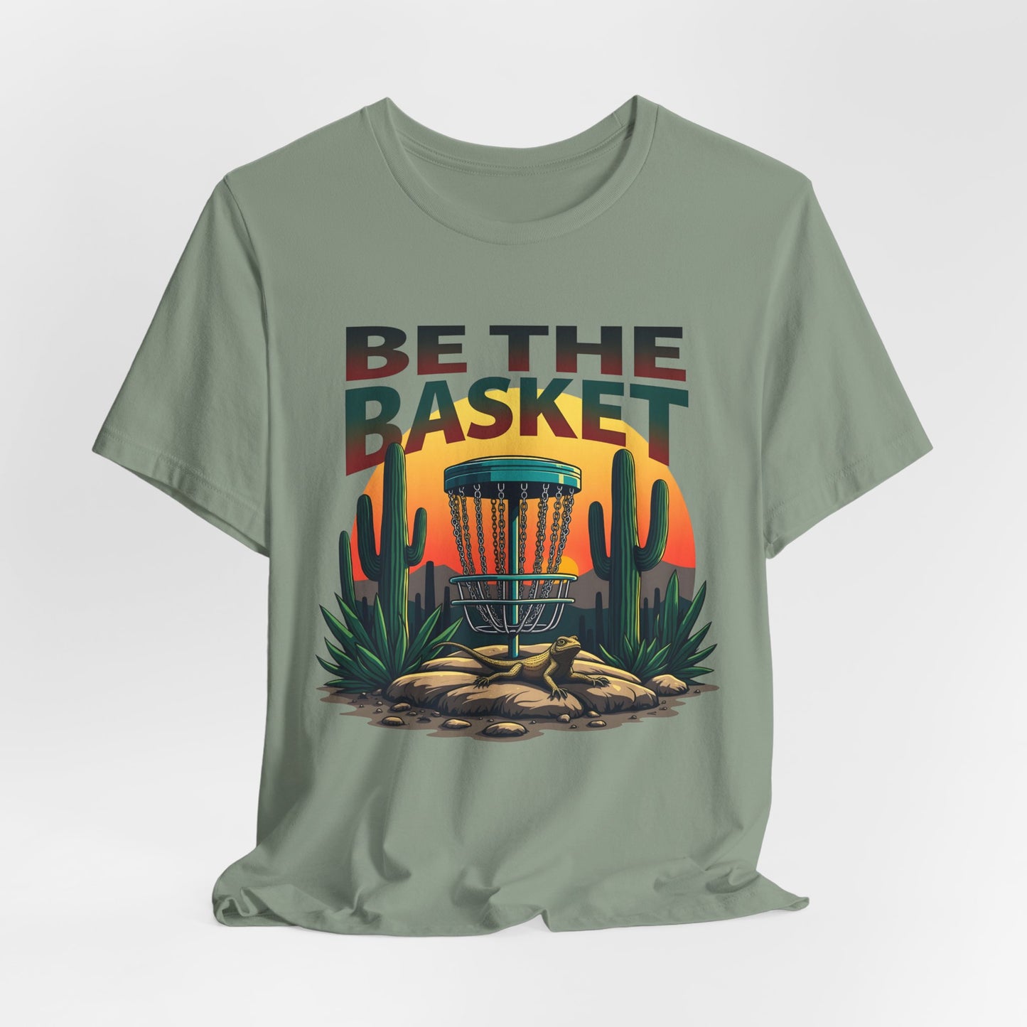 BE THE BASKET Desert Lizard 1 Disc Golf Unisex T-Shirt - Perfect for Disc Golf Lovers