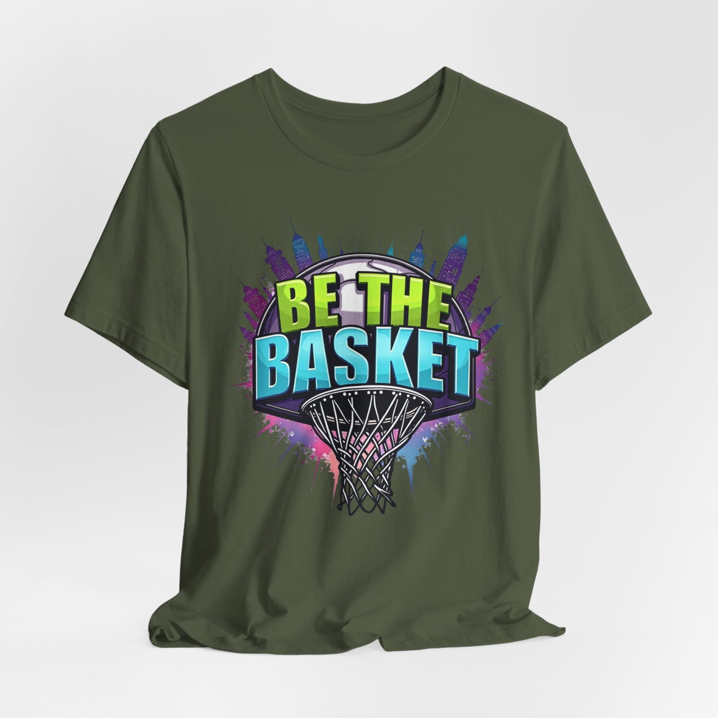 BE THE BASKET Skyline 3 Basketball Unisex T-Shirt, Basketball Shirt