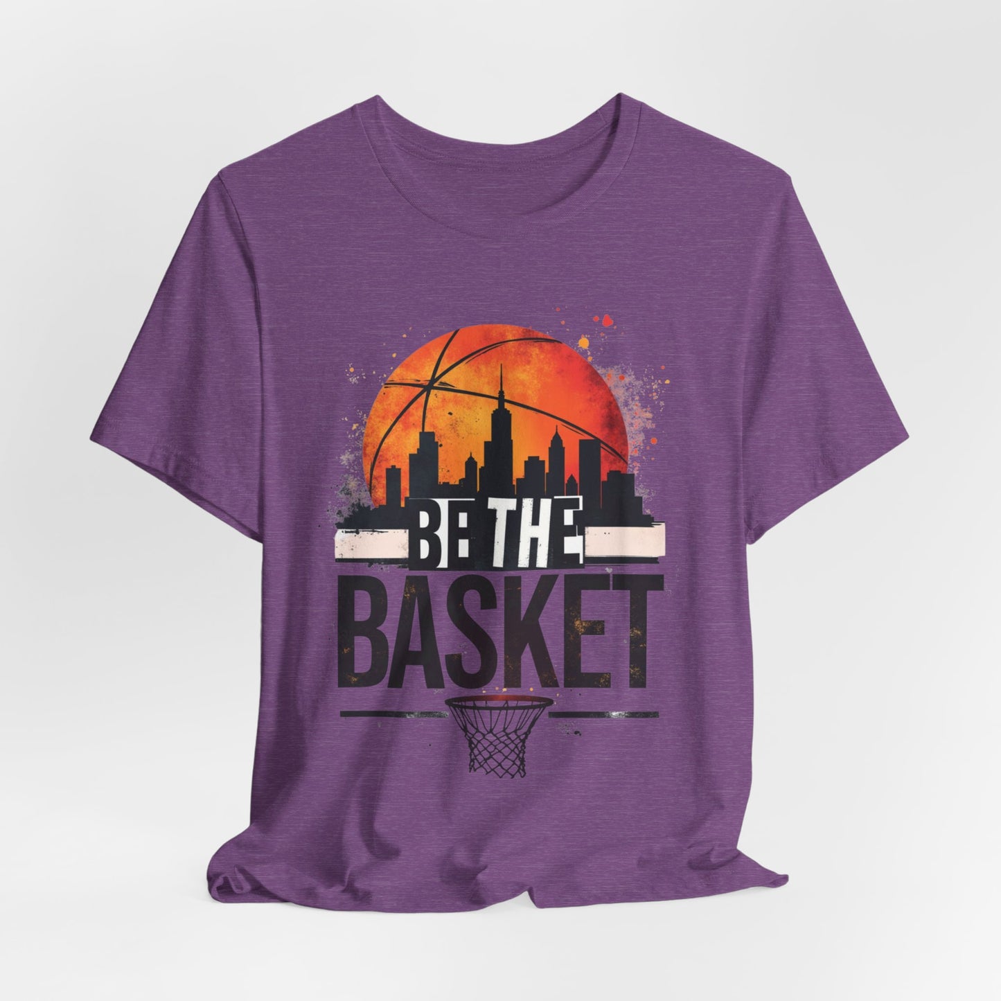 BE THE BASKET Basketball Skyline Sunset 4, Basketball Unisex T-Shirt