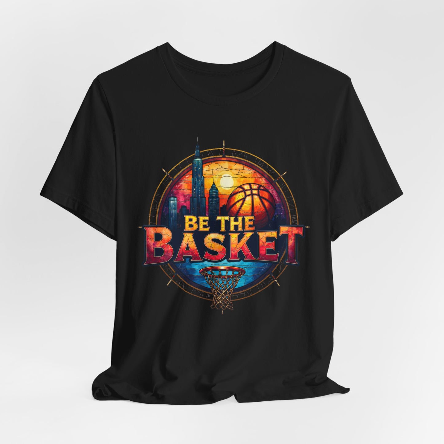 BE THE BASKET Basketball Goal Skyline Glass 2 , Basketball Unisex T-Shirt