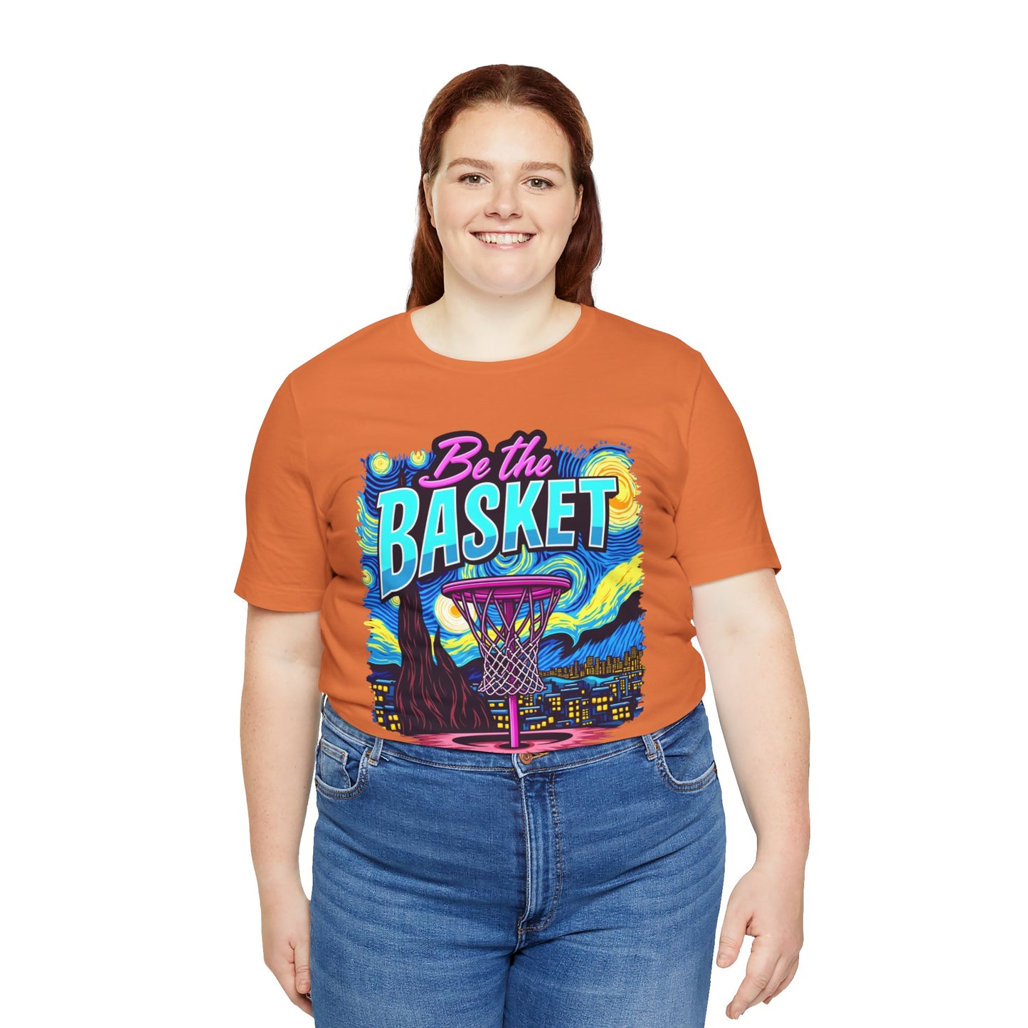 BE THE BASKET Van Gogh Basketball Design, Unisex T-Shirt, Basketball Shirt
