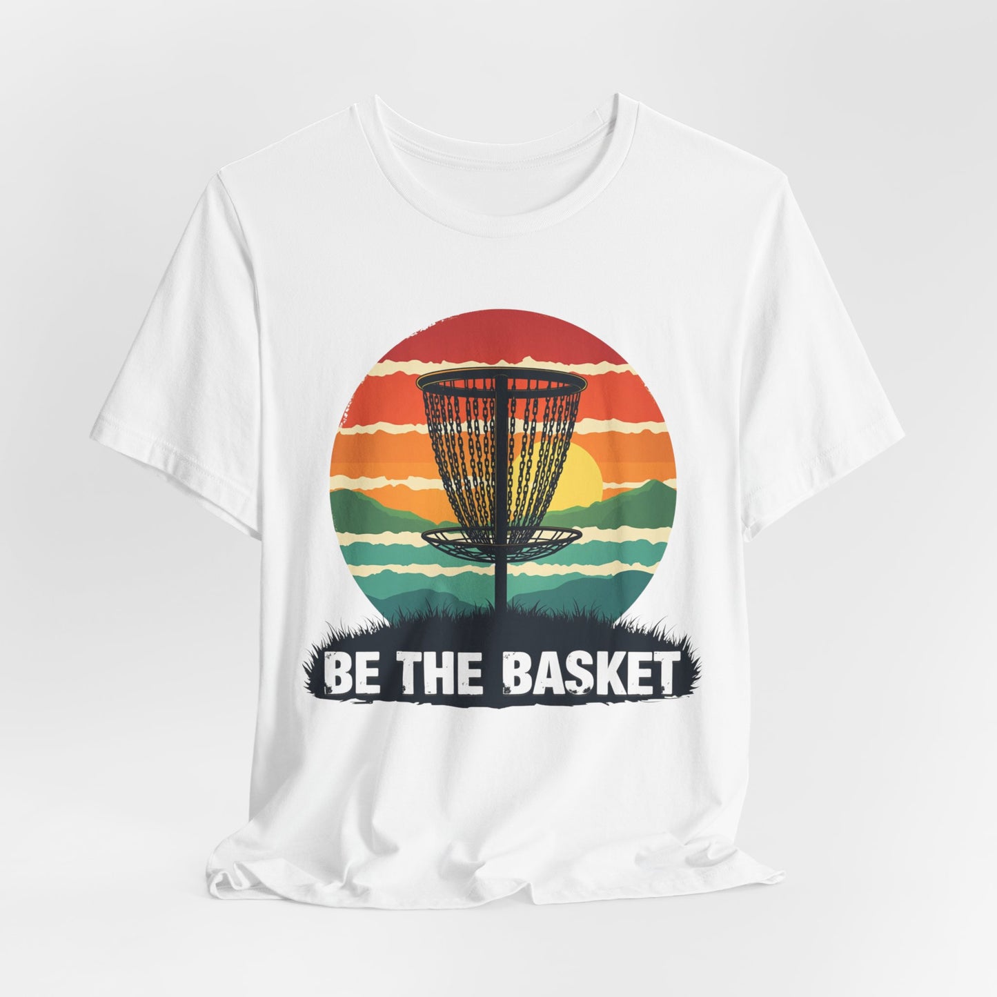 BE THE BASKET Disc Golf Retro 4, Unisex T-Shirt, Disc Golf Shirt