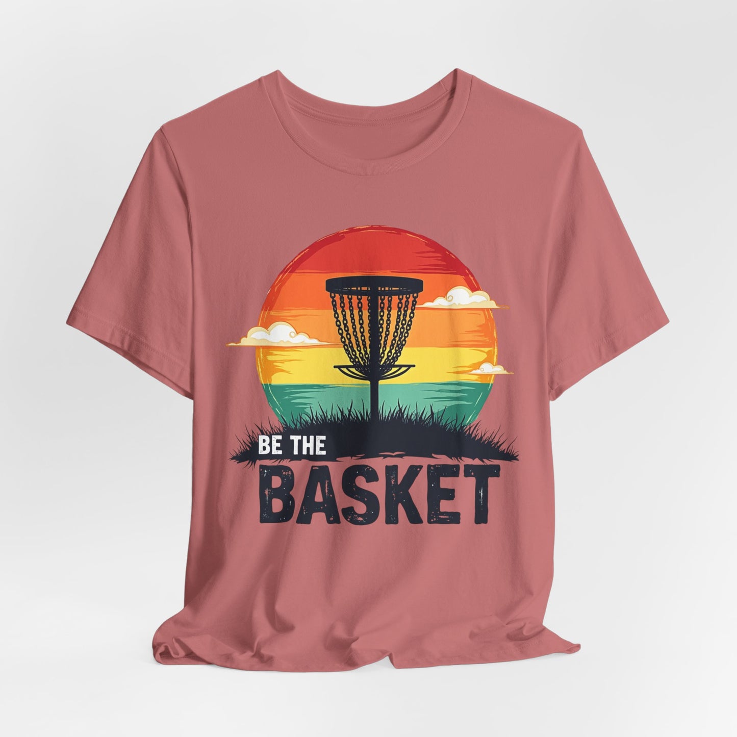 BE THE BASKET Disc Golf Retro 5, Unisex T-Shirt, Disc Golf Shirt