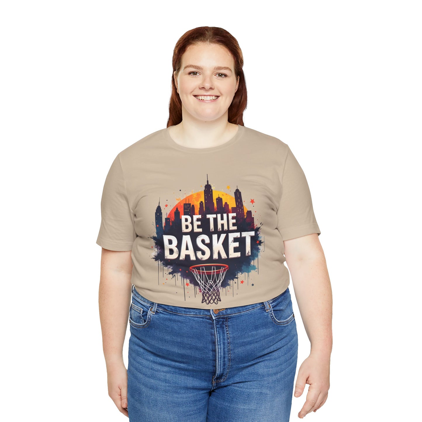 BE THE BASKET Skyline 2 Basketball Unisex T-Shirt, Basketball Shirt