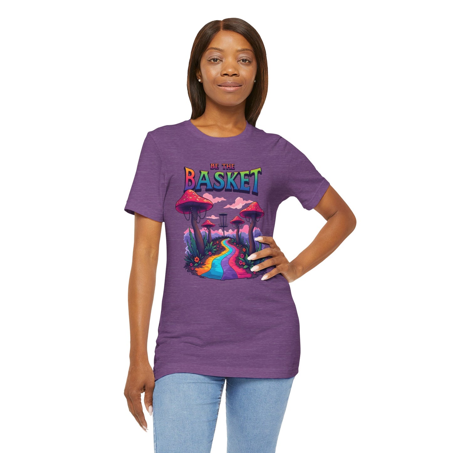 BE THE BASKET Disc Golf Mushroom 2 Unisex T-Shirt, Disc Golf Shirt