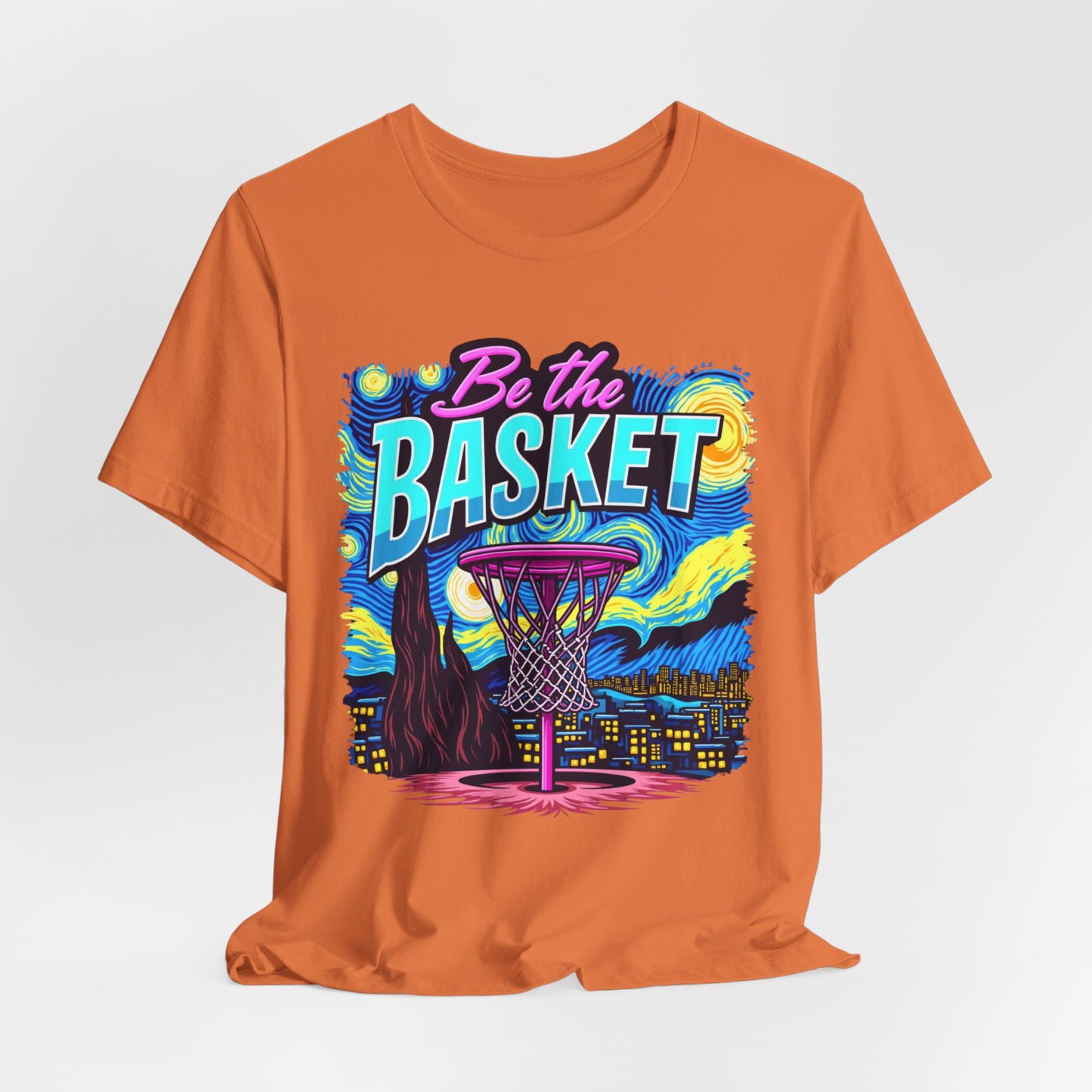 BE THE BASKET Van Gogh Basketball Design, Unisex T-Shirt, Basketball Shirt