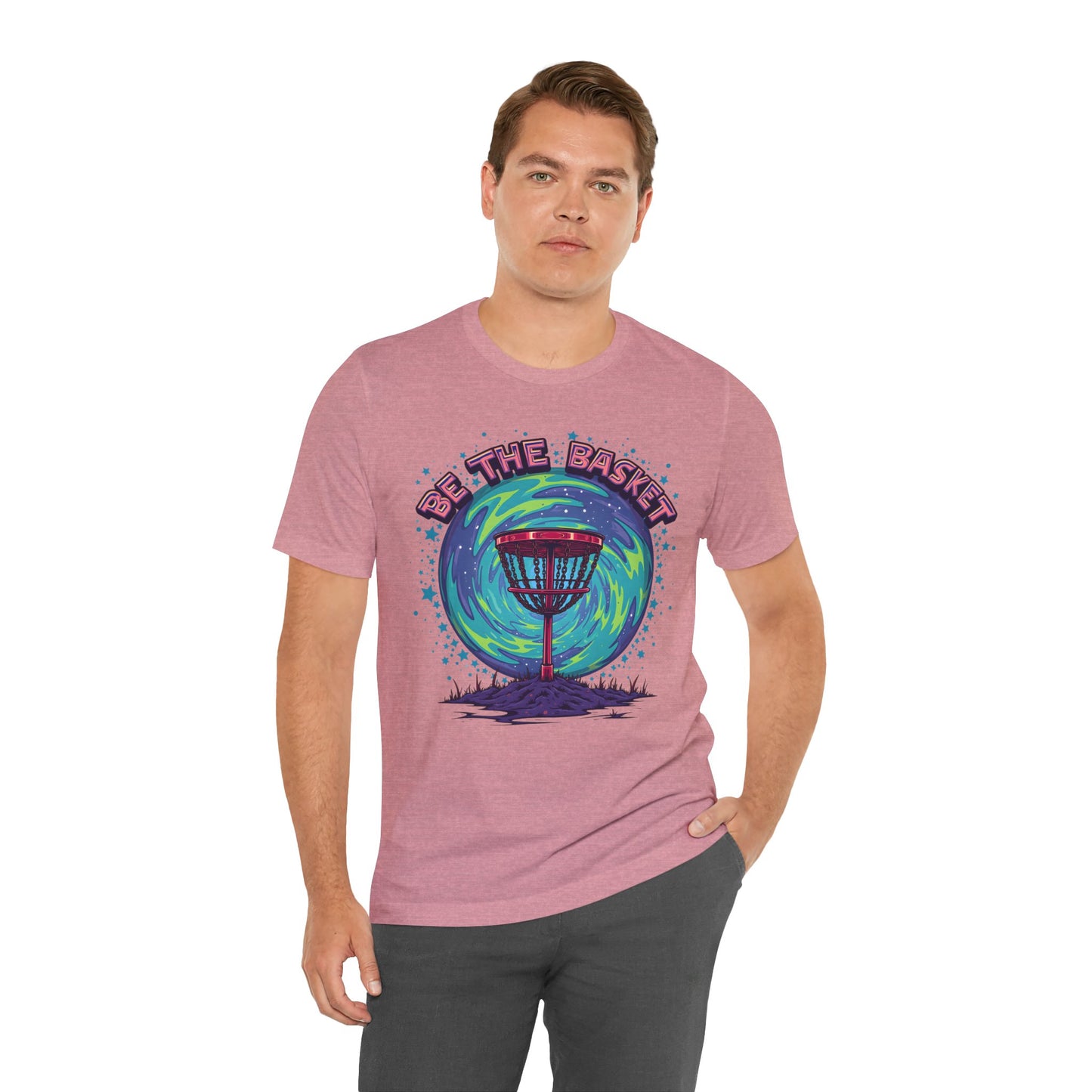 BE THE BASKET Psychedelic Design 10, Unisex T-Shirt, Disc Golf Shirt
