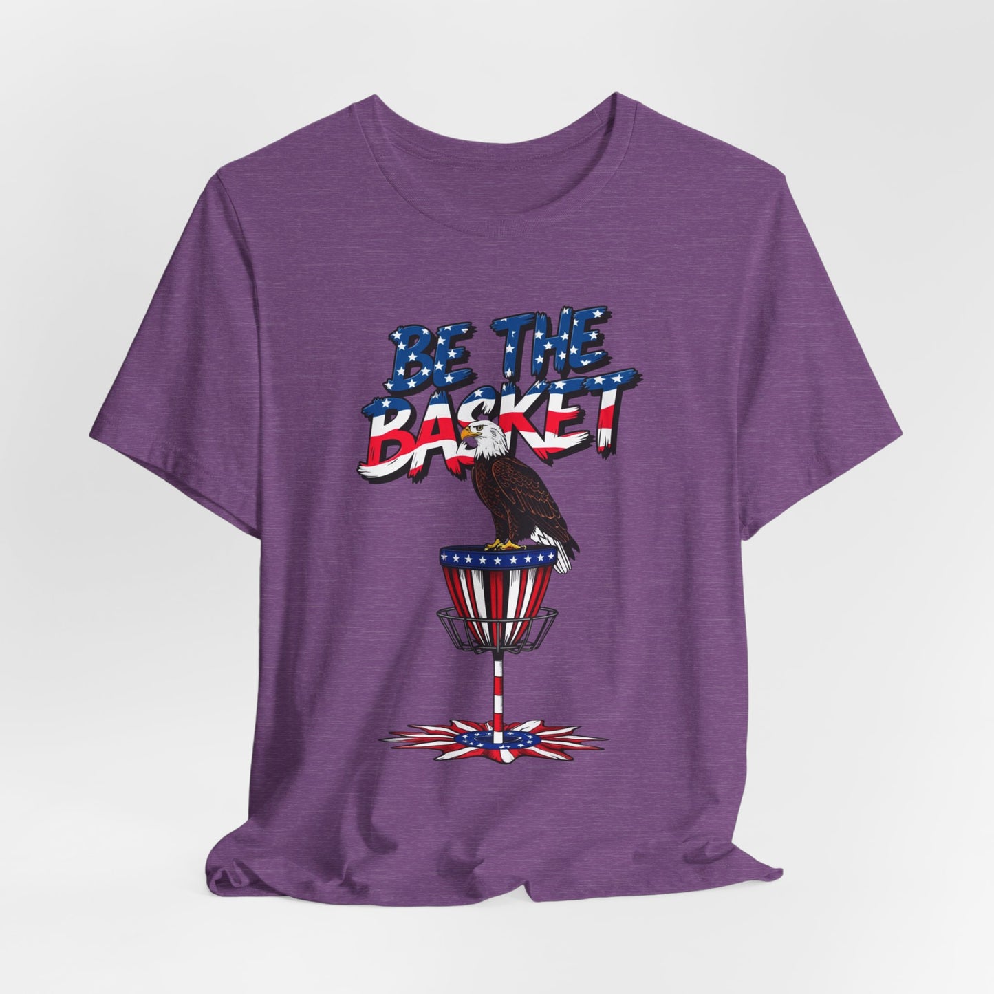 BE THE BASKET Patriotic Disc Golf Eagle Unisex T-Shirt - Perfect for Disc Golf Lovers