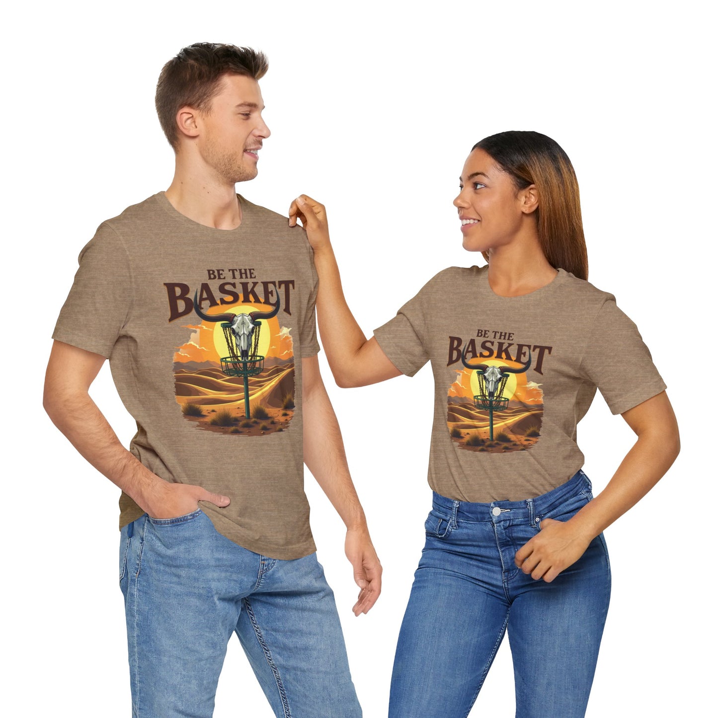 BE THE BASKET Desert Design Unisex T-Shirt, DISC GOLF SHIRT