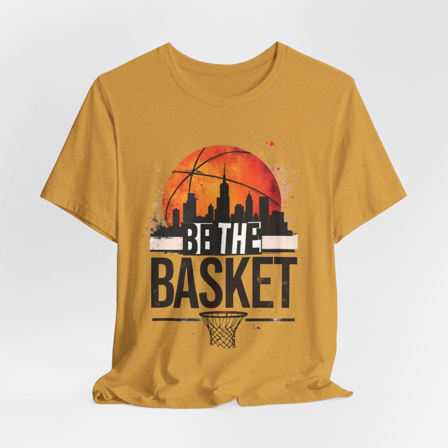 BE THE BASKET Basketball Skyline Sunset 4, Basketball Unisex T-Shirt