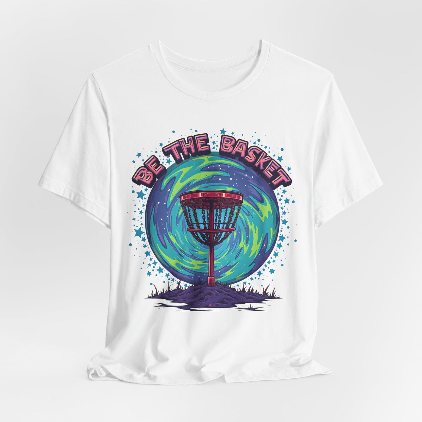 BE THE BASKET Psychedelic Design 10, Unisex T-Shirt, Disc Golf Shirt
