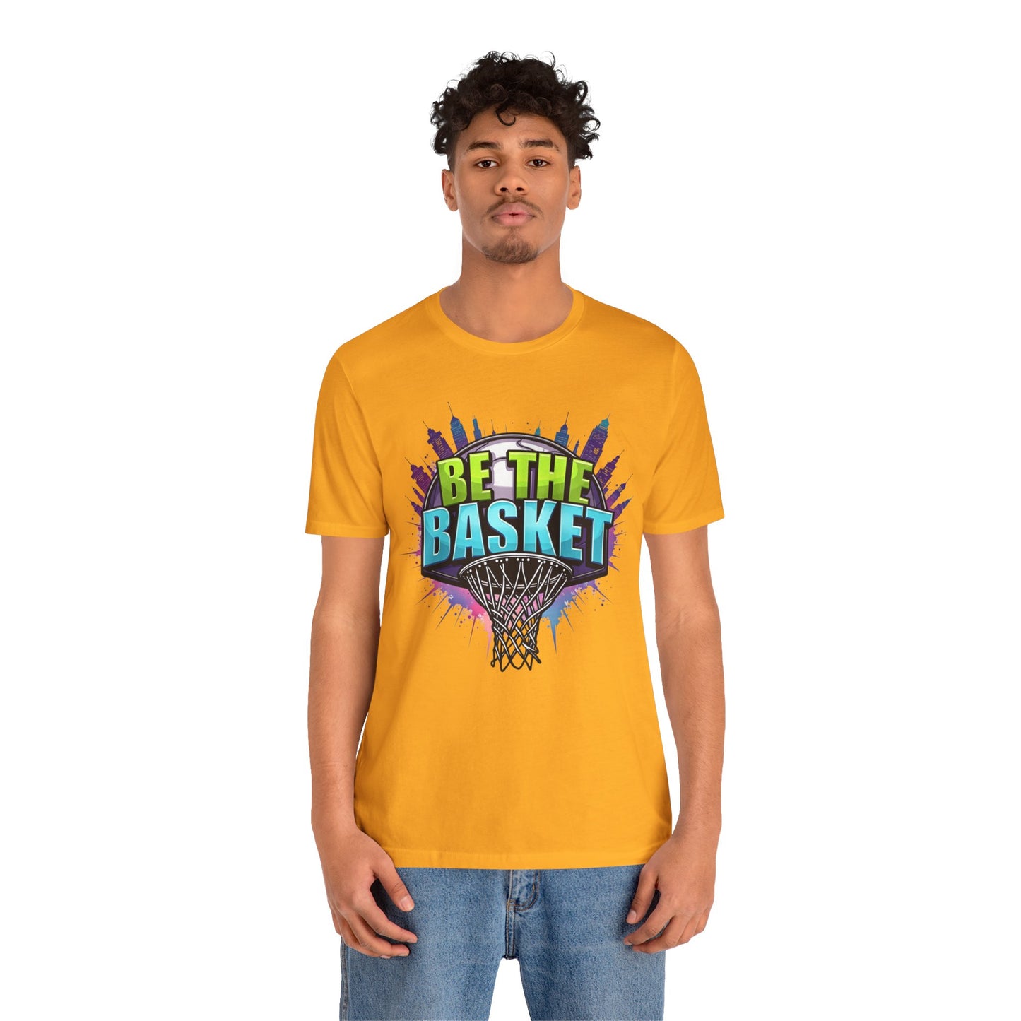 BE THE BASKET Skyline 3 Basketball Unisex T-Shirt, Basketball Shirt