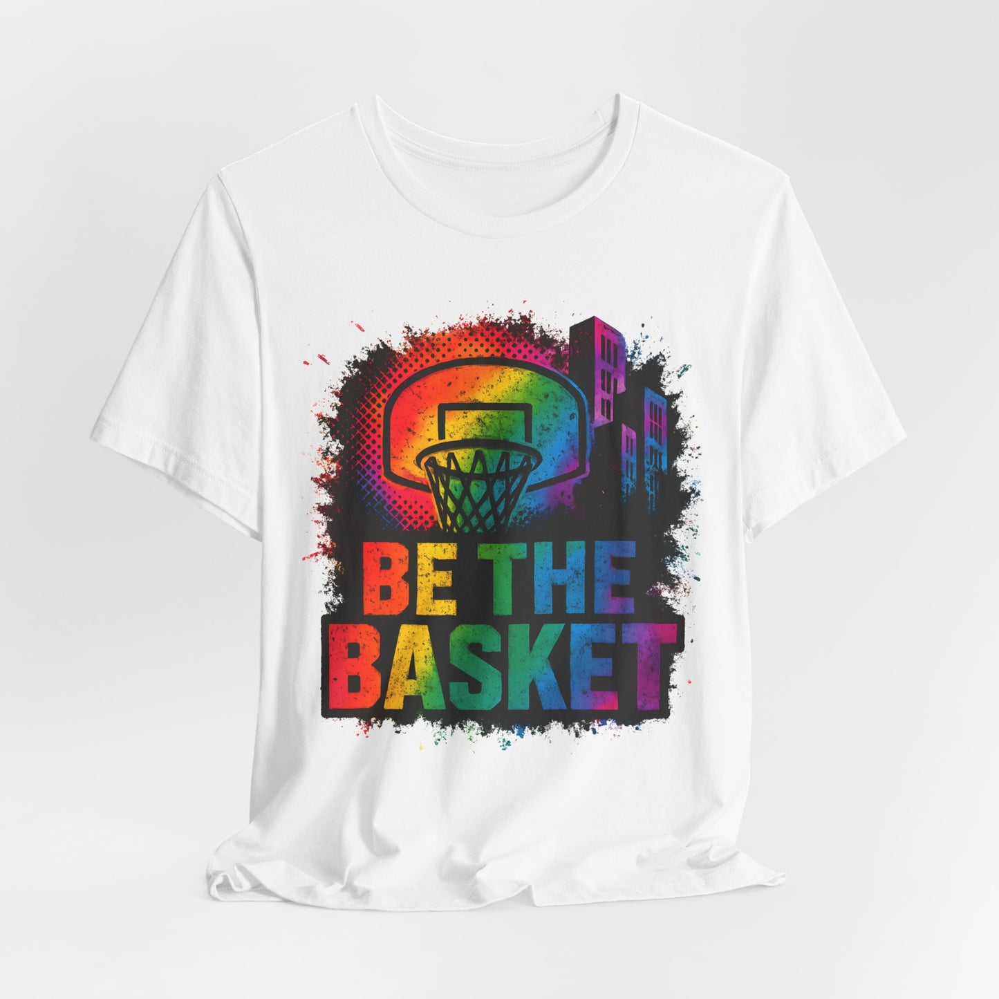 BE THE BASKET Basketball Goal Distressed Color, Disc Golf Unisex T-Shirt