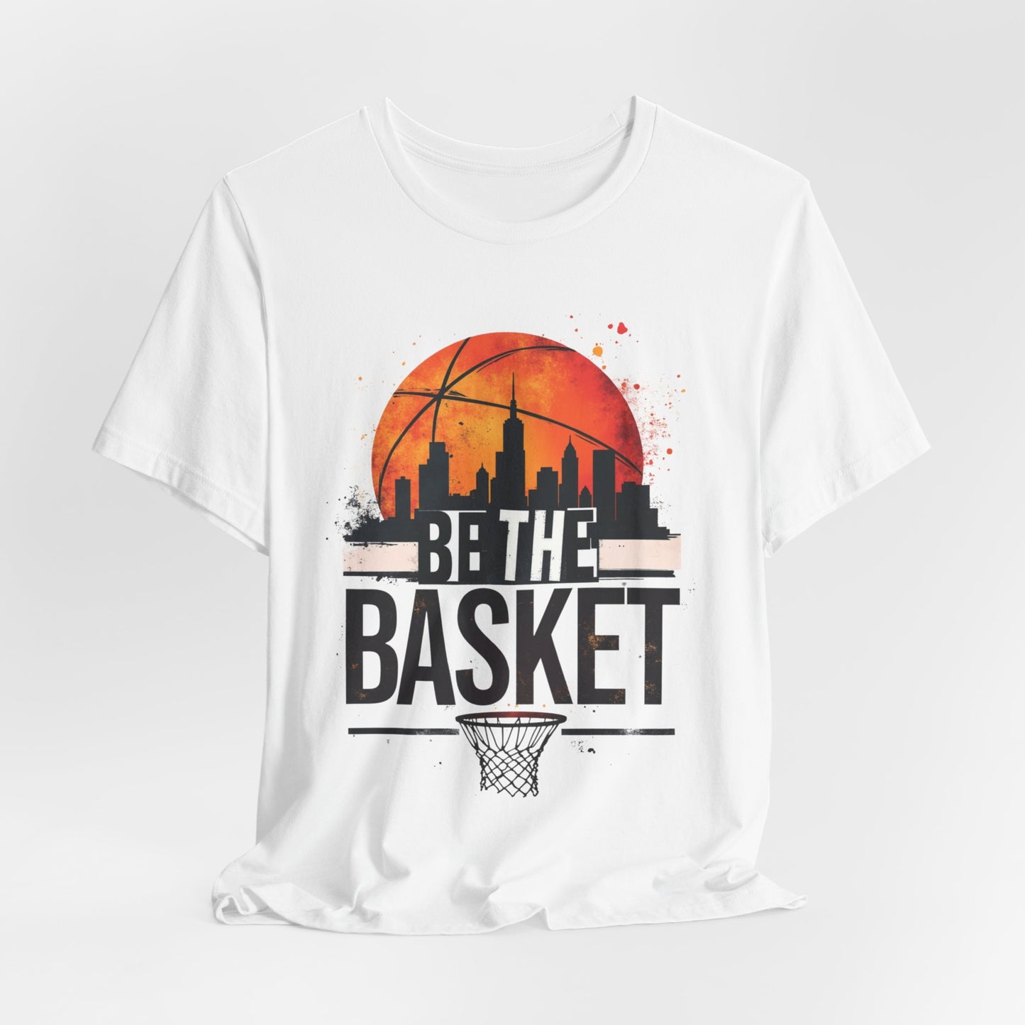 BE THE BASKET Basketball Skyline Sunset 4, Basketball Unisex T-Shirt