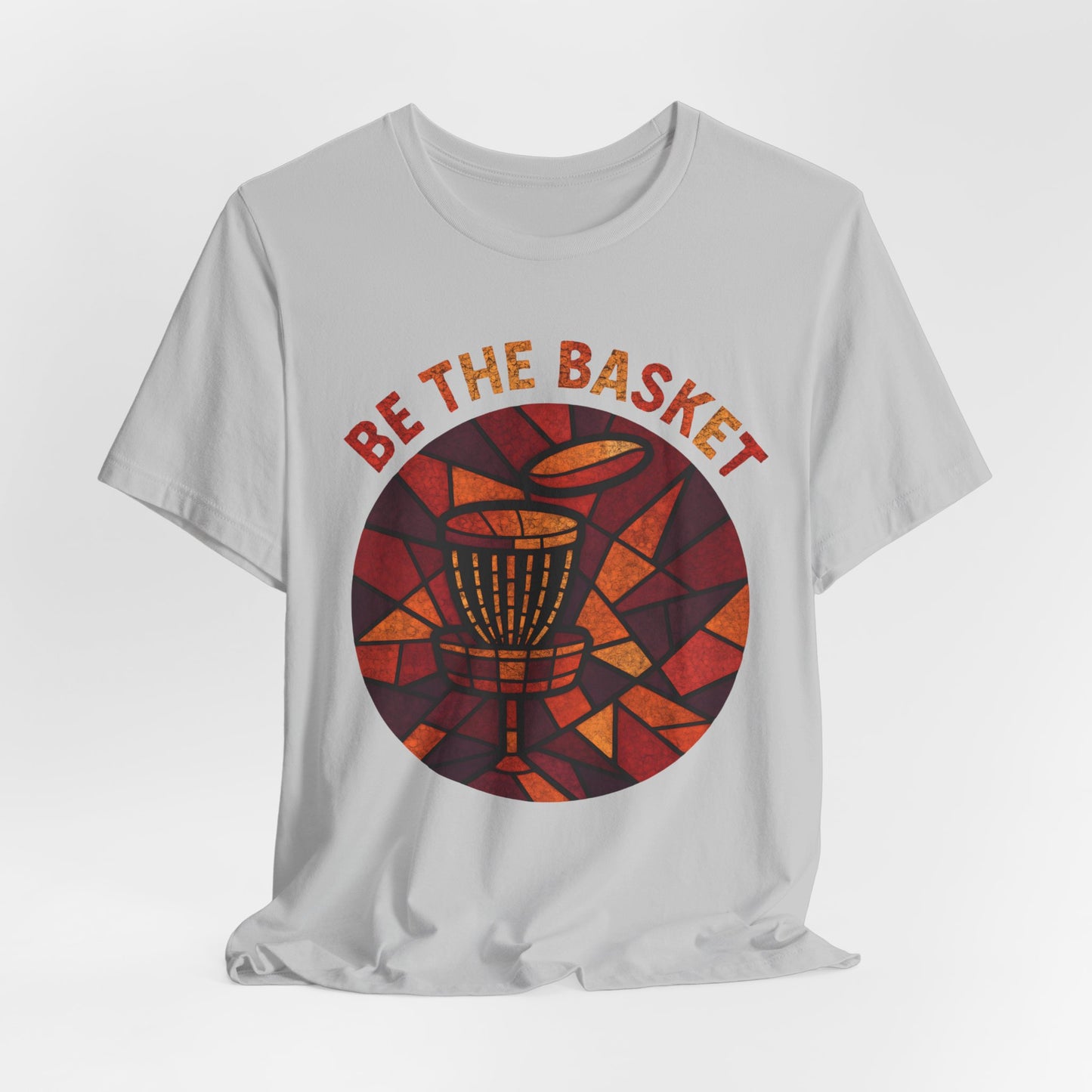 BE THE BASKET Disc Golf Basket Round Glass, Disc Golf Unisex T-Shirt