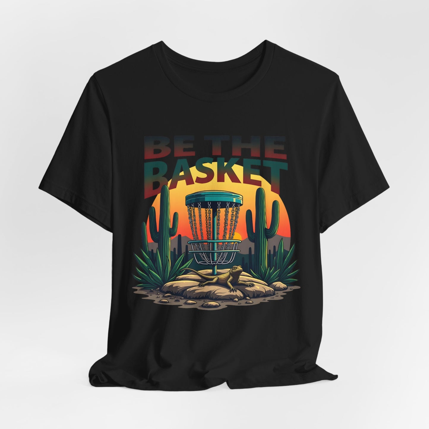 BE THE BASKET Desert Lizard 1 Disc Golf Unisex T-Shirt - Perfect for Disc Golf Lovers