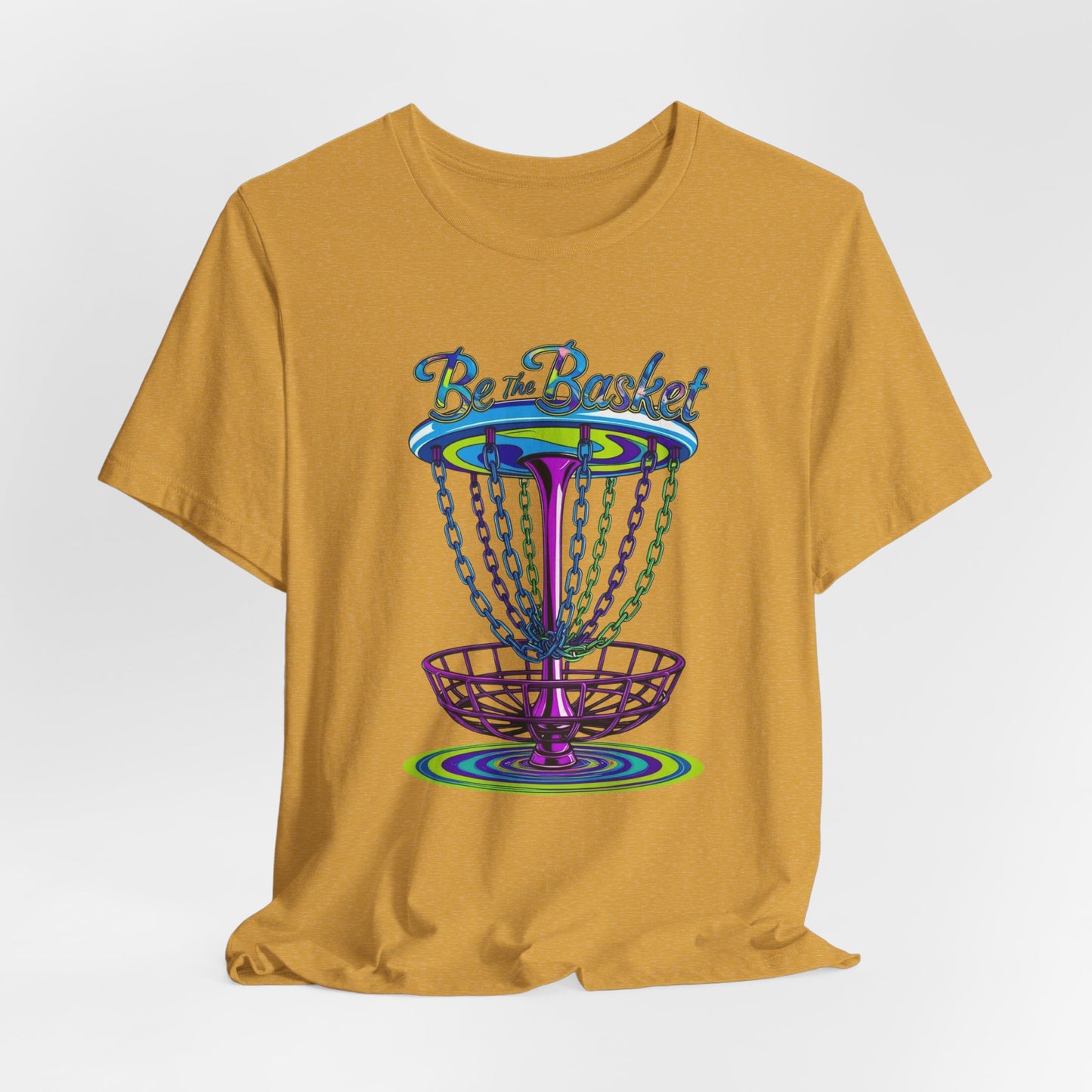 BE THE BASKET Psychedelic Disc Golf Basket Design 6, Unisex T-Shirt, Disc Golf Shirt