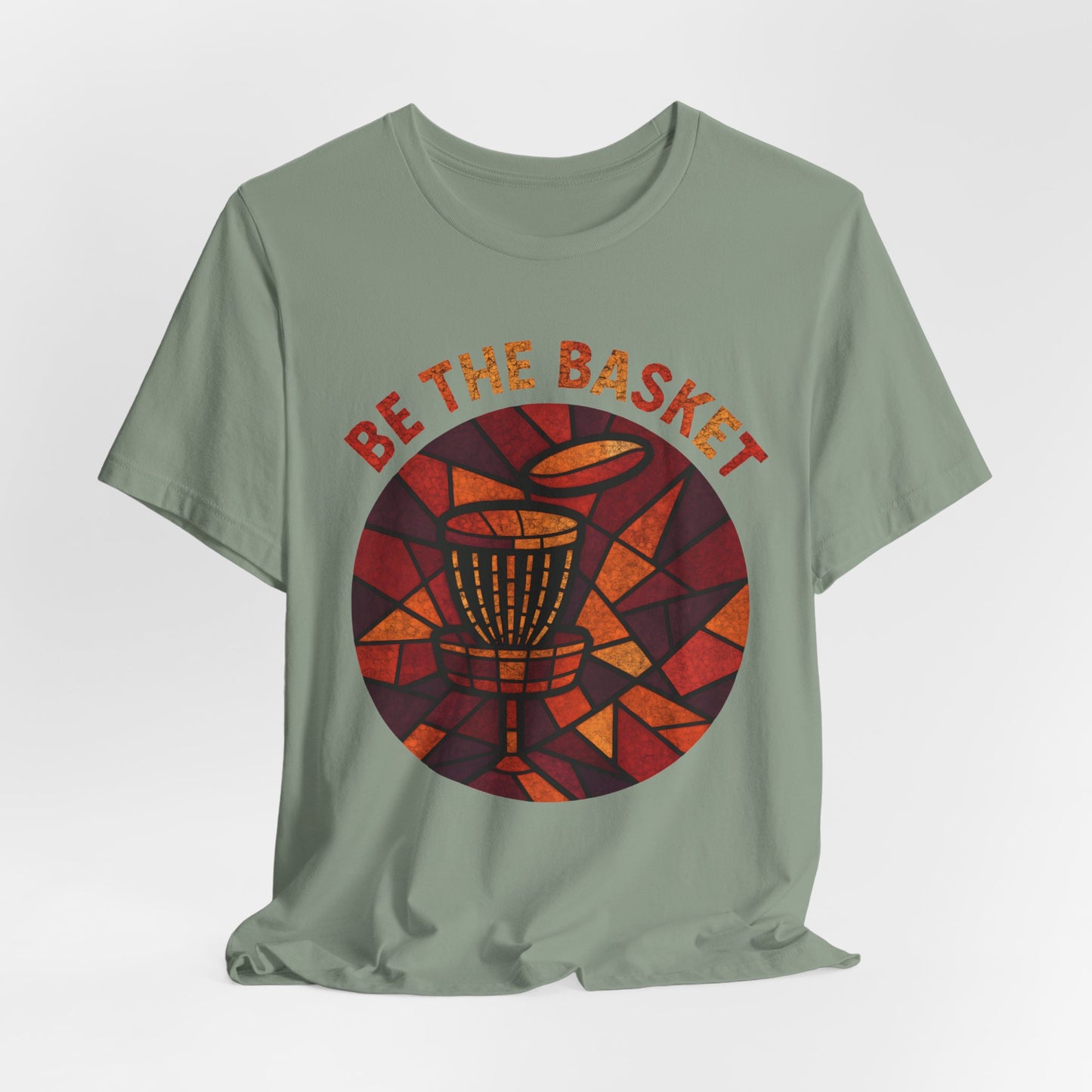 BE THE BASKET Disc Golf Basket Round Glass, Disc Golf Unisex T-Shirt