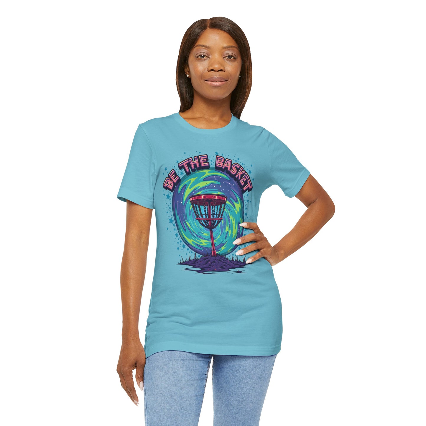 BE THE BASKET Psychedelic Design 10, Unisex T-Shirt, Disc Golf Shirt
